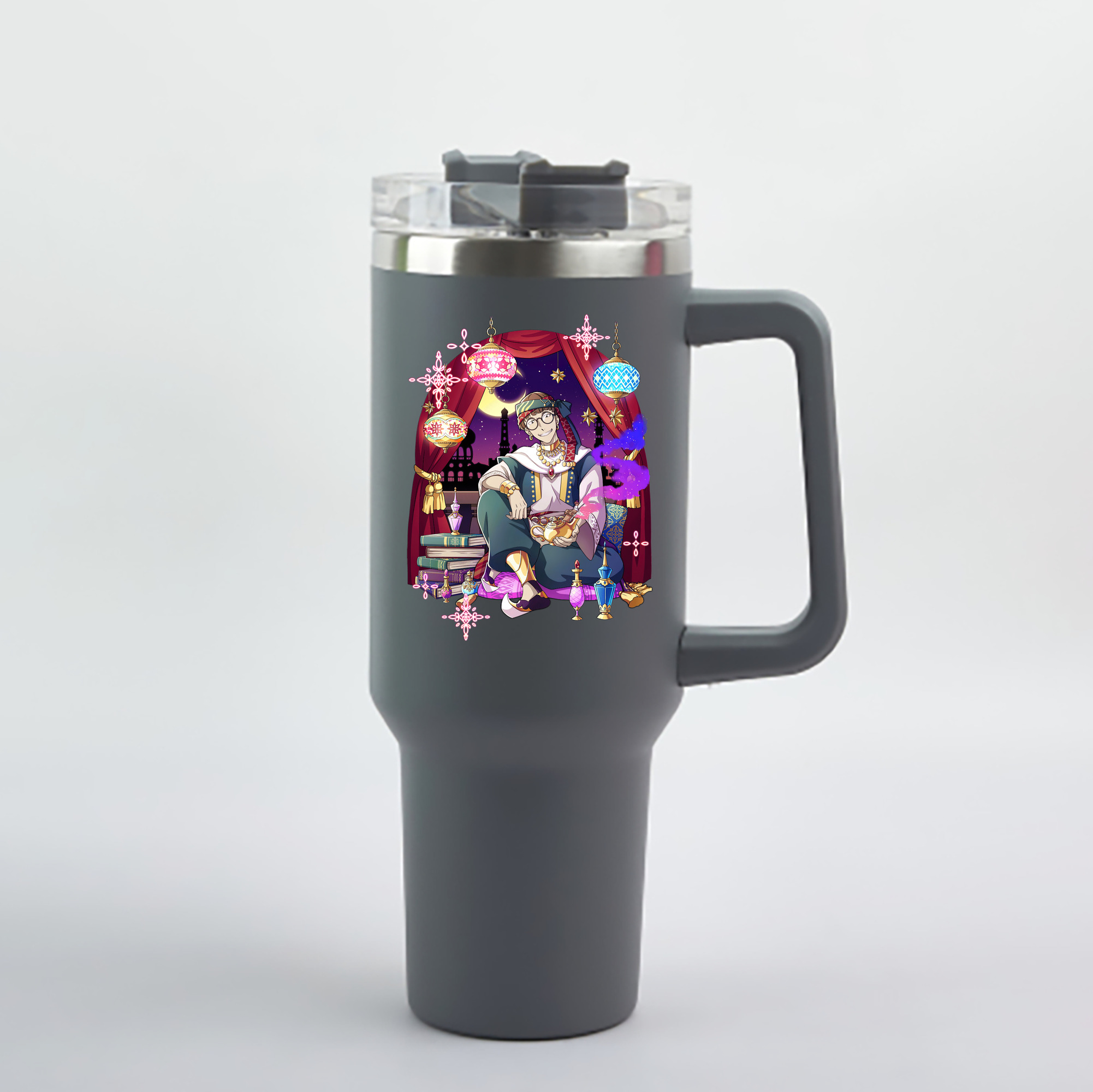 （画像用） 文豪ストレイドッグス Bungo Stray Dogs 1200mL車用タンブラー - クリスタルステッカー（プラスチックストロー付き）