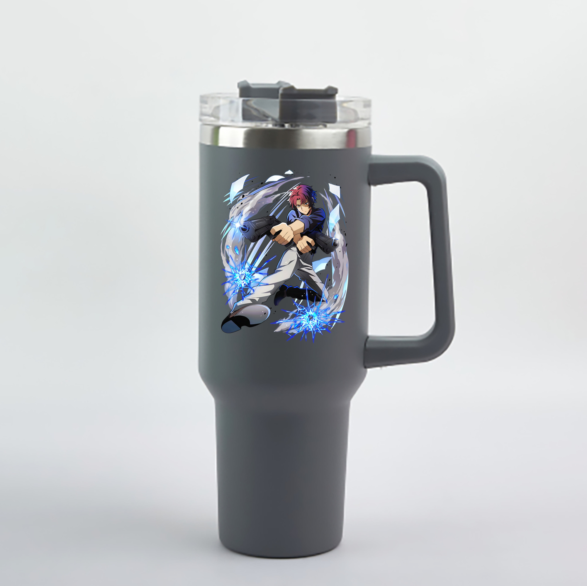 （画像用） 文豪ストレイドッグス Bungo Stray Dogs 1200mL車用タンブラー - クリスタルステッカー（プラスチックストロー付き）