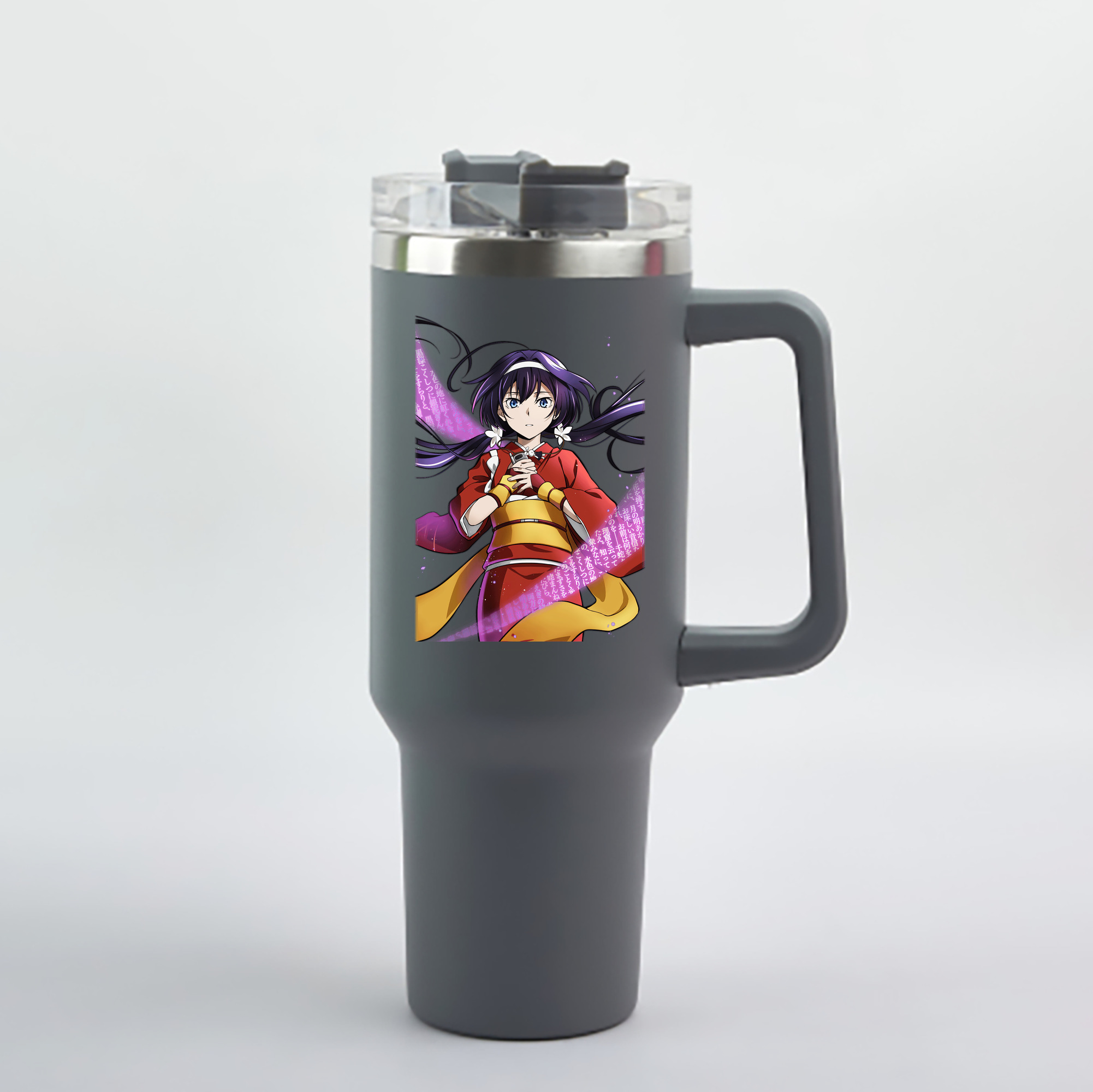 （画像用） 文豪ストレイドッグス Bungo Stray Dogs 1200mL車用タンブラー - クリスタルステッカー（プラスチックストロー付き）