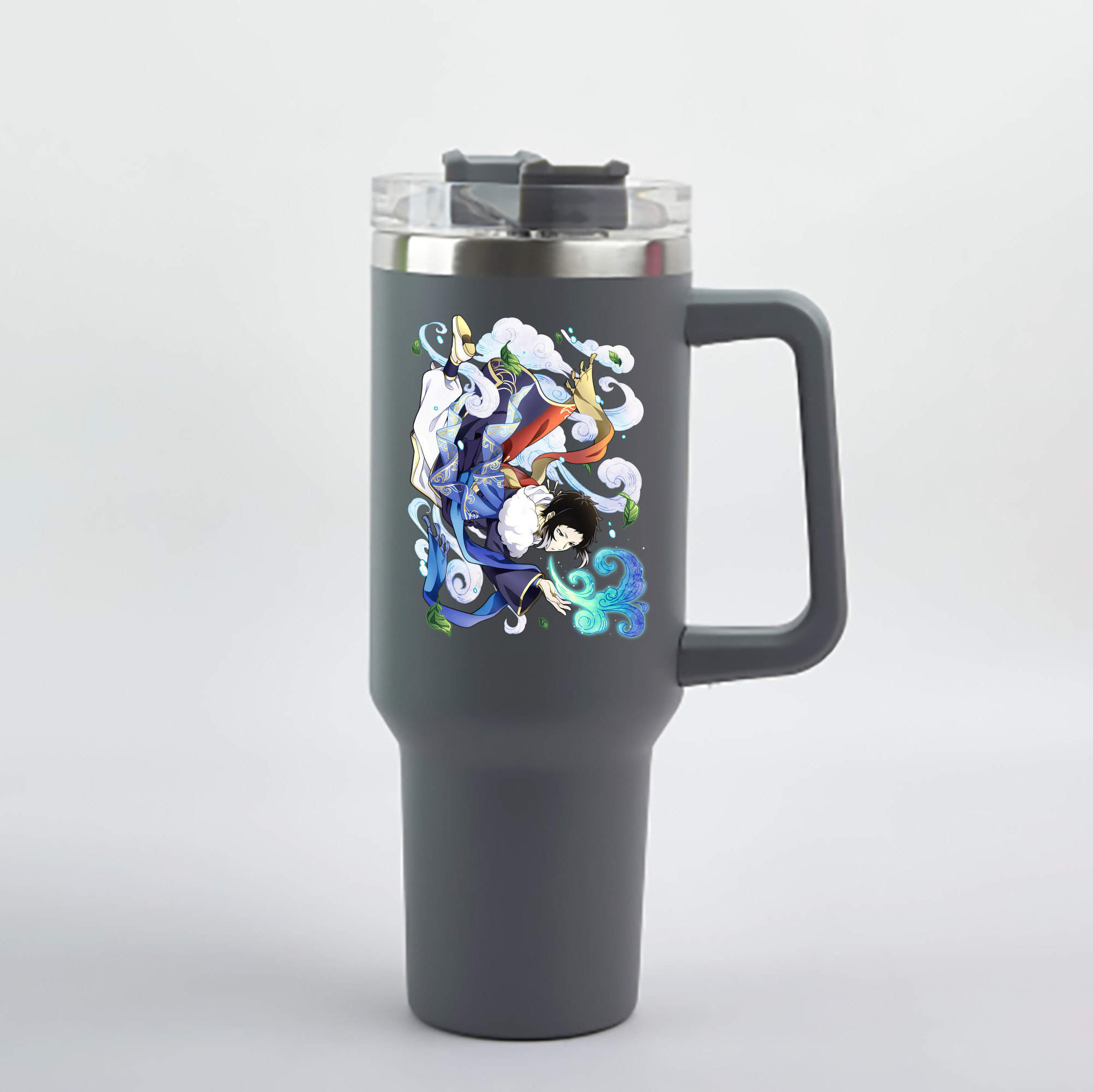 （画像用） 文豪ストレイドッグス Bungo Stray Dogs 1200mL車用タンブラー - クリスタルステッカー（プラスチックストロー付き）