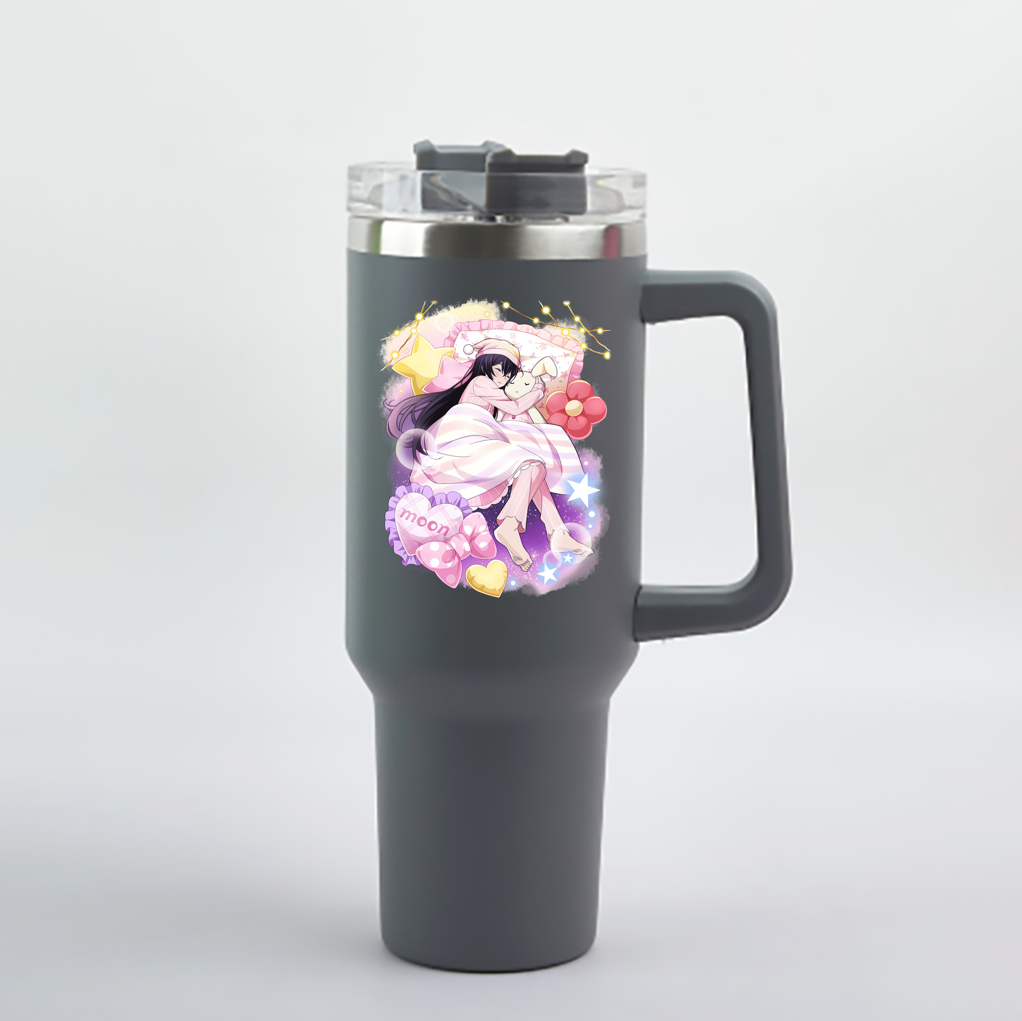 （画像用） 文豪ストレイドッグス Bungo Stray Dogs 1200mL車用タンブラー - クリスタルステッカー（プラスチックストロー付き）