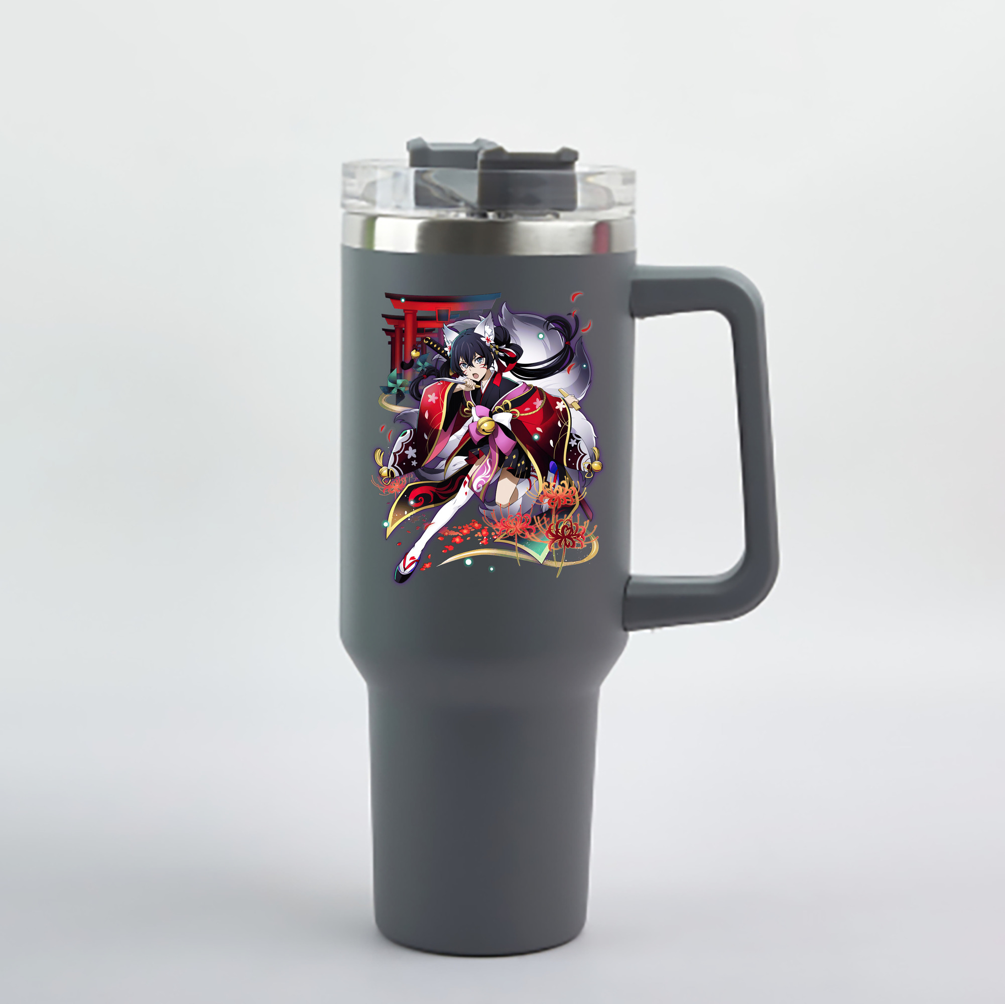 （画像用） 文豪ストレイドッグス Bungo Stray Dogs 1200mL車用タンブラー - クリスタルステッカー（プラスチックストロー付き）