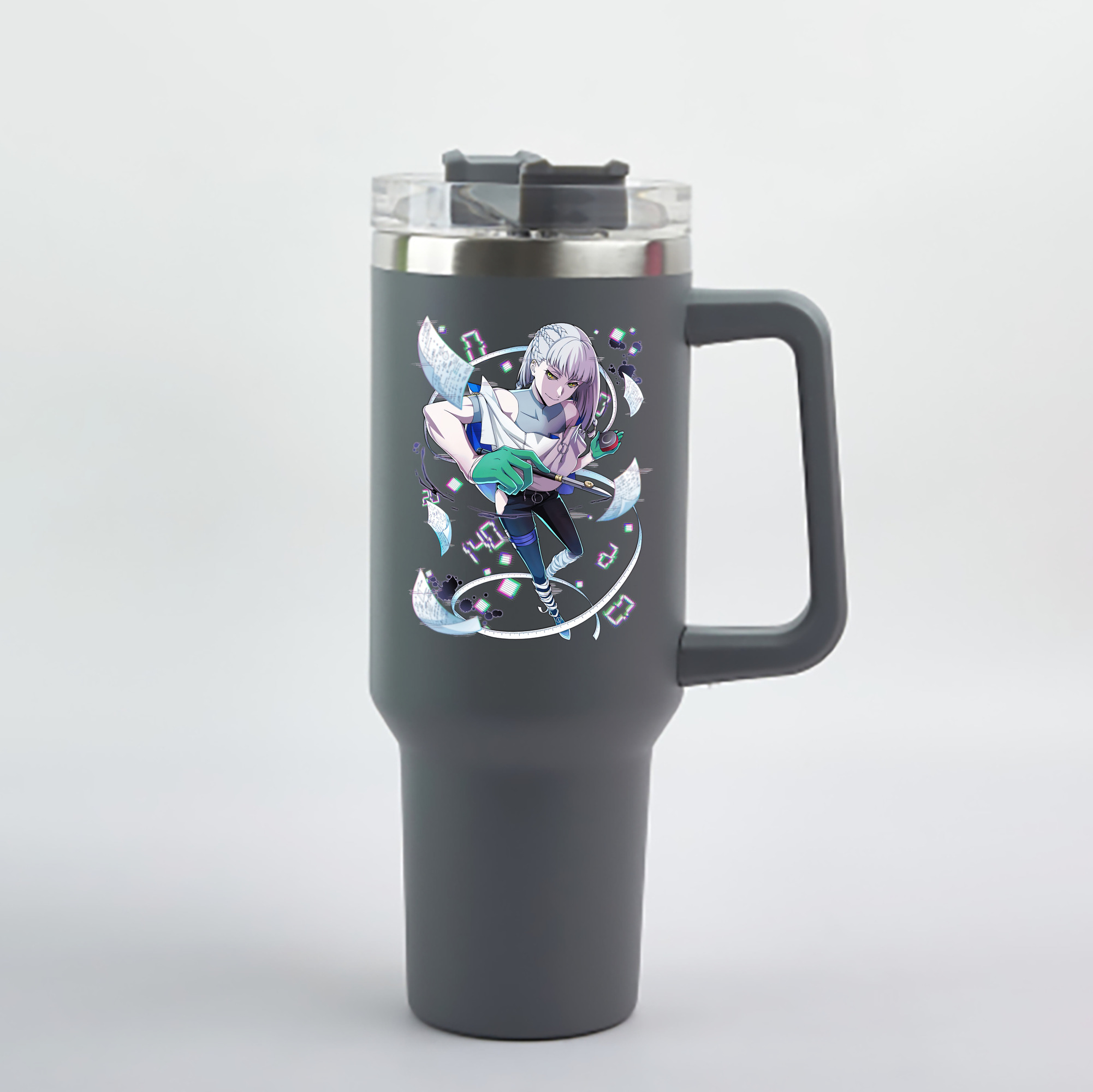 （画像用） 文豪ストレイドッグス Bungo Stray Dogs 1200mL車用タンブラー - クリスタルステッカー（プラスチックストロー付き）