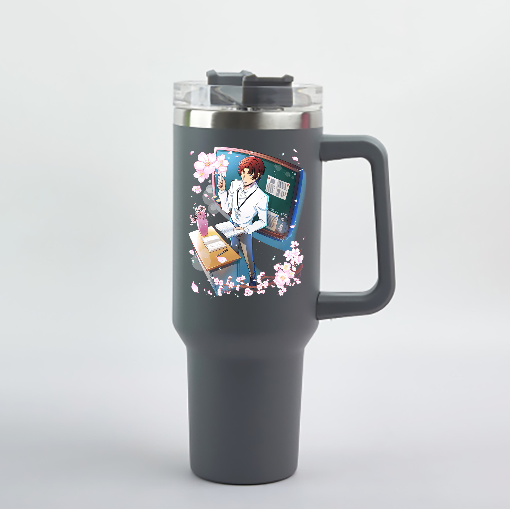 （画像用） 文豪ストレイドッグス Bungo Stray Dogs 1200mL車用タンブラー - クリスタルステッカー（プラスチックストロー付き）