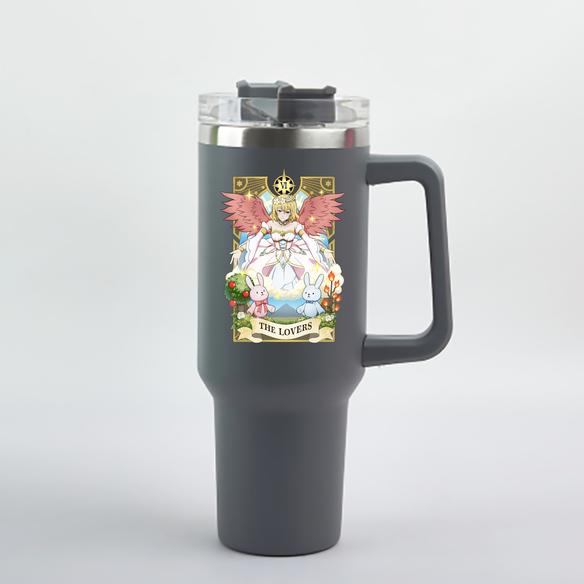 （画像用） 文豪ストレイドッグス Bungo Stray Dogs 1200mL車用タンブラー - クリスタルステッカー（プラスチックストロー付き）