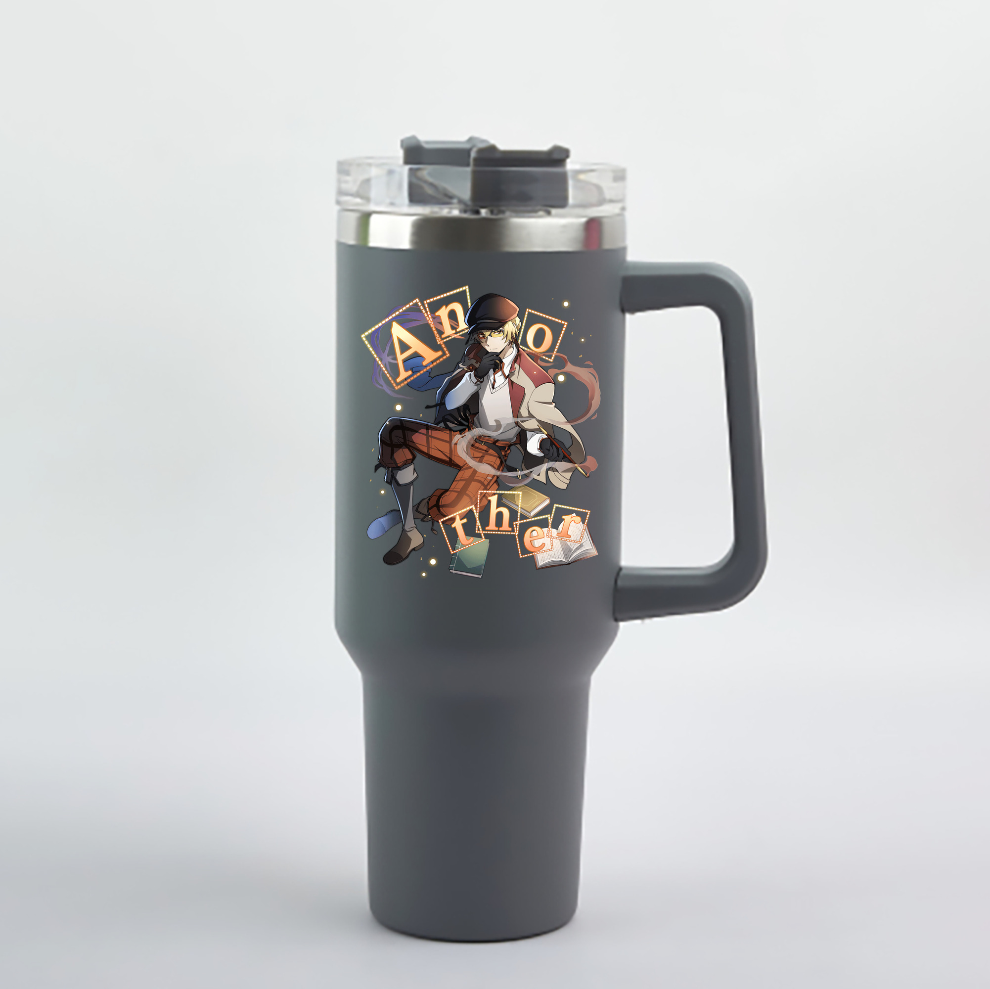 （画像用） 文豪ストレイドッグス Bungo Stray Dogs 1200mL車用タンブラー - クリスタルステッカー（プラスチックストロー付き）