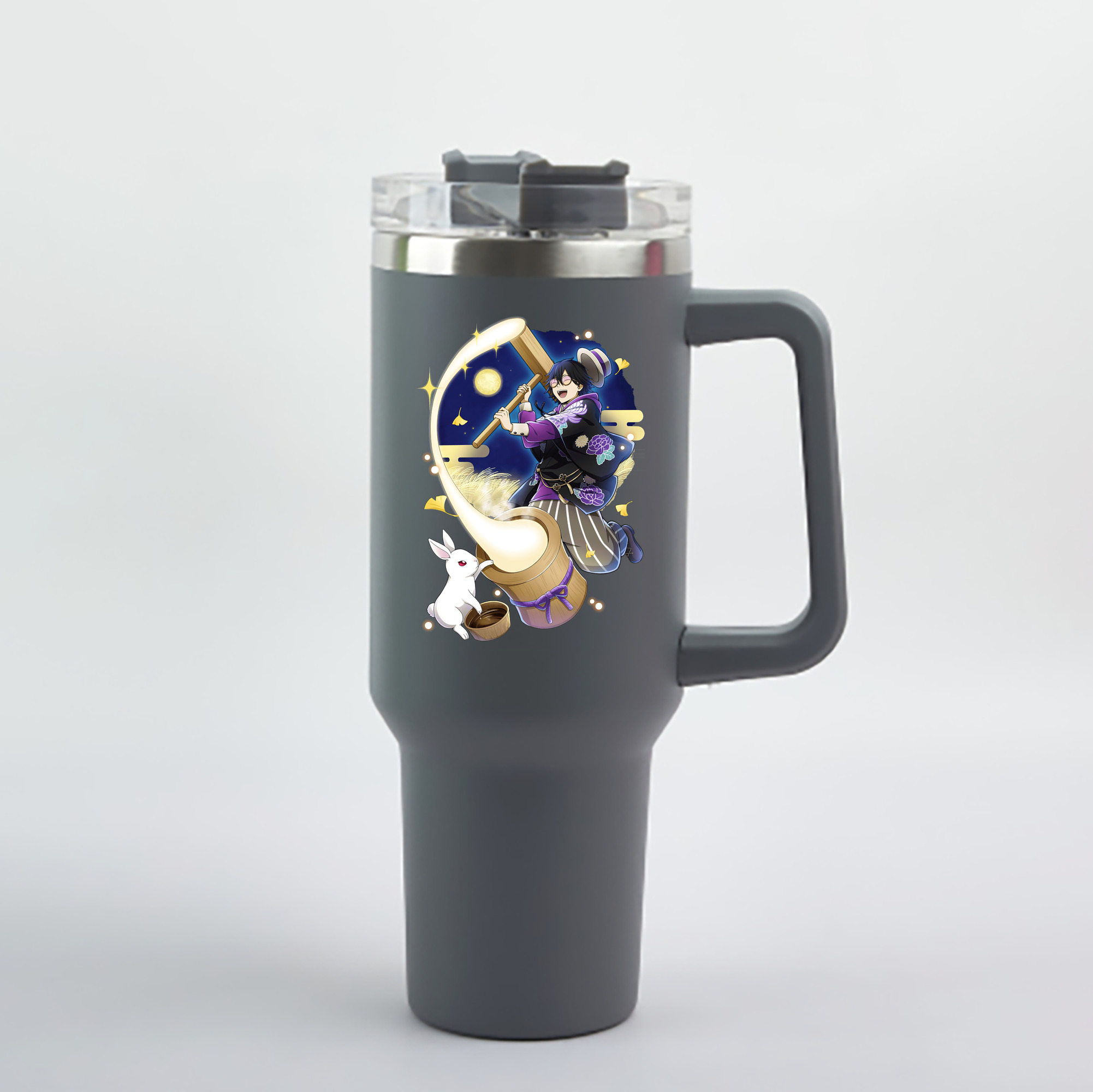 （画像用） 文豪ストレイドッグス Bungo Stray Dogs 1200mL車用タンブラー - クリスタルステッカー（プラスチックストロー付き）