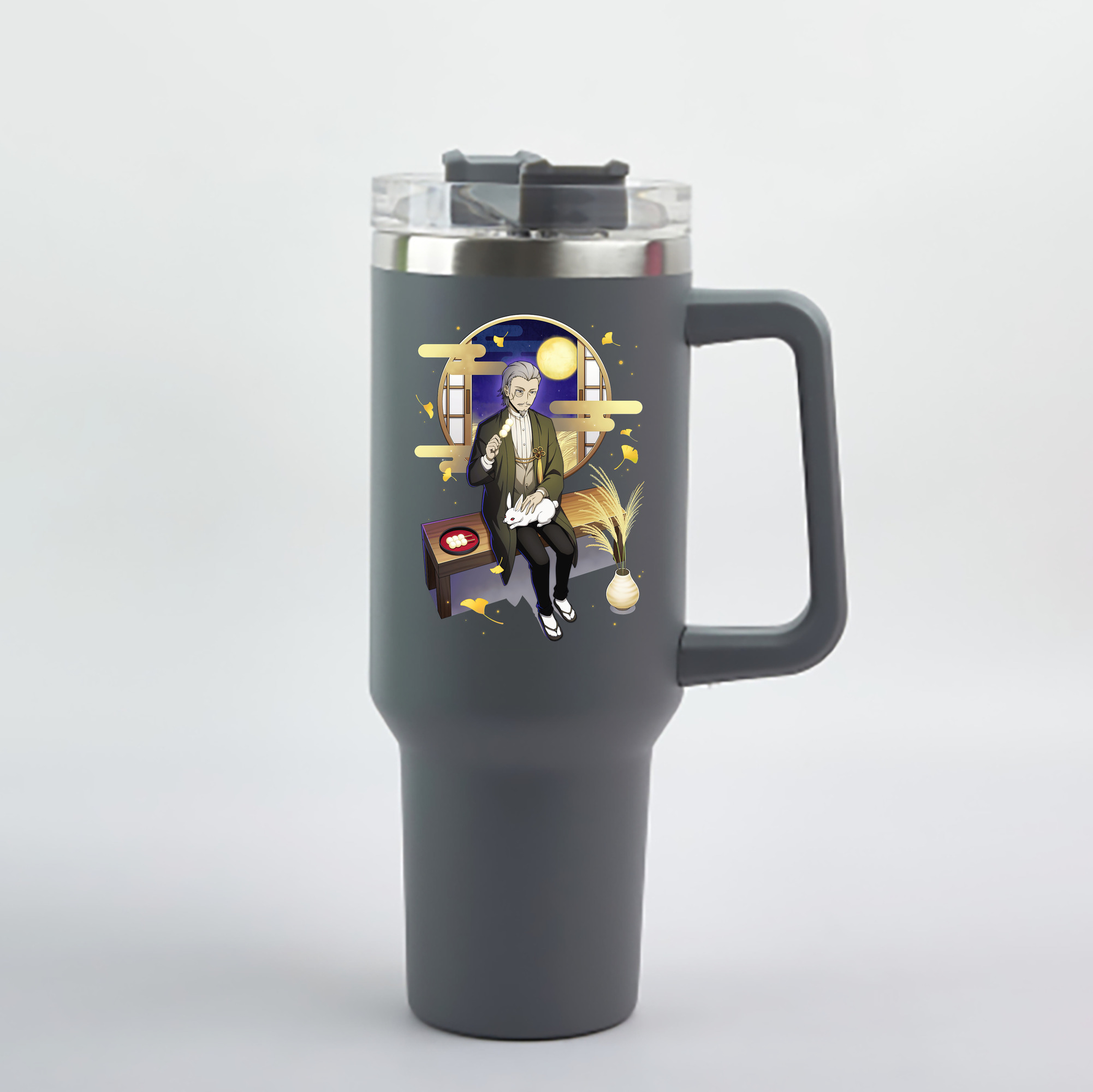 （画像用） 文豪ストレイドッグス Bungo Stray Dogs 1200mL車用タンブラー - クリスタルステッカー（プラスチックストロー付き）