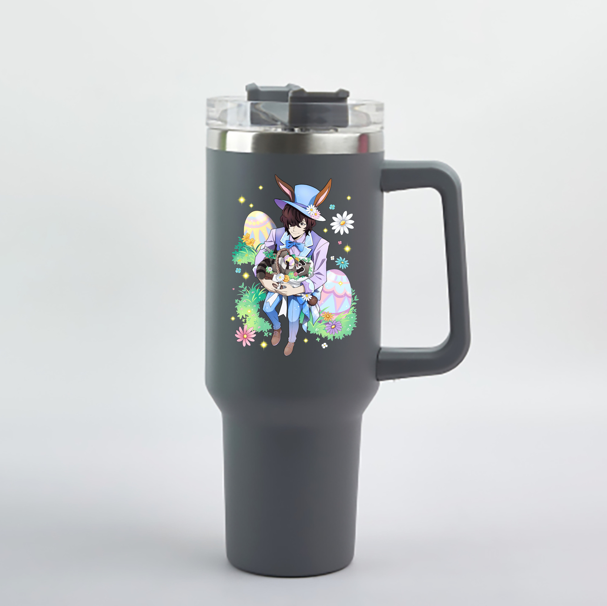 （画像用） 文豪ストレイドッグス Bungo Stray Dogs 1200mL車用タンブラー - クリスタルステッカー（プラスチックストロー付き）