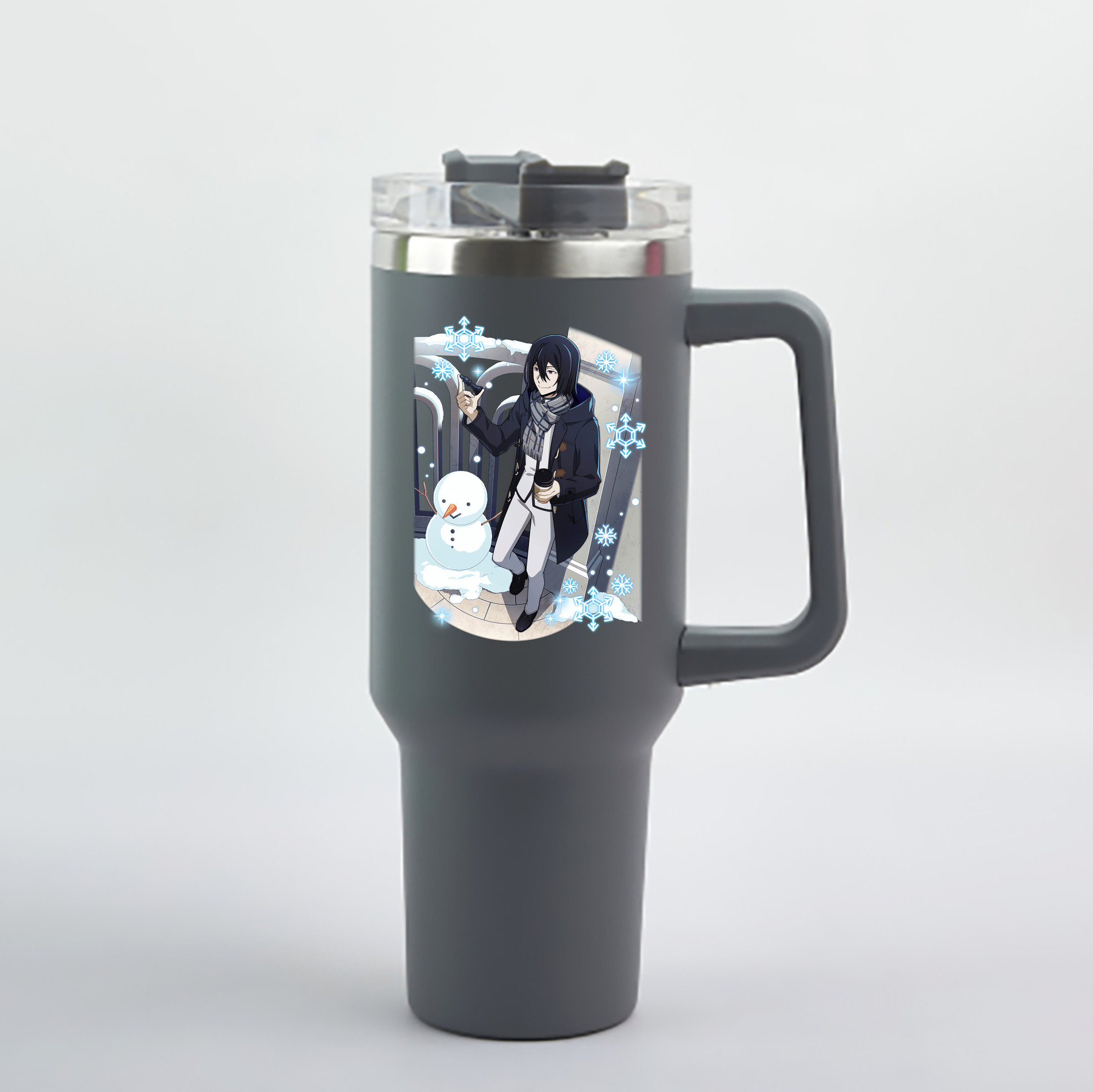 （画像用） 文豪ストレイドッグス Bungo Stray Dogs 1200mL車用タンブラー - クリスタルステッカー（プラスチックストロー付き）