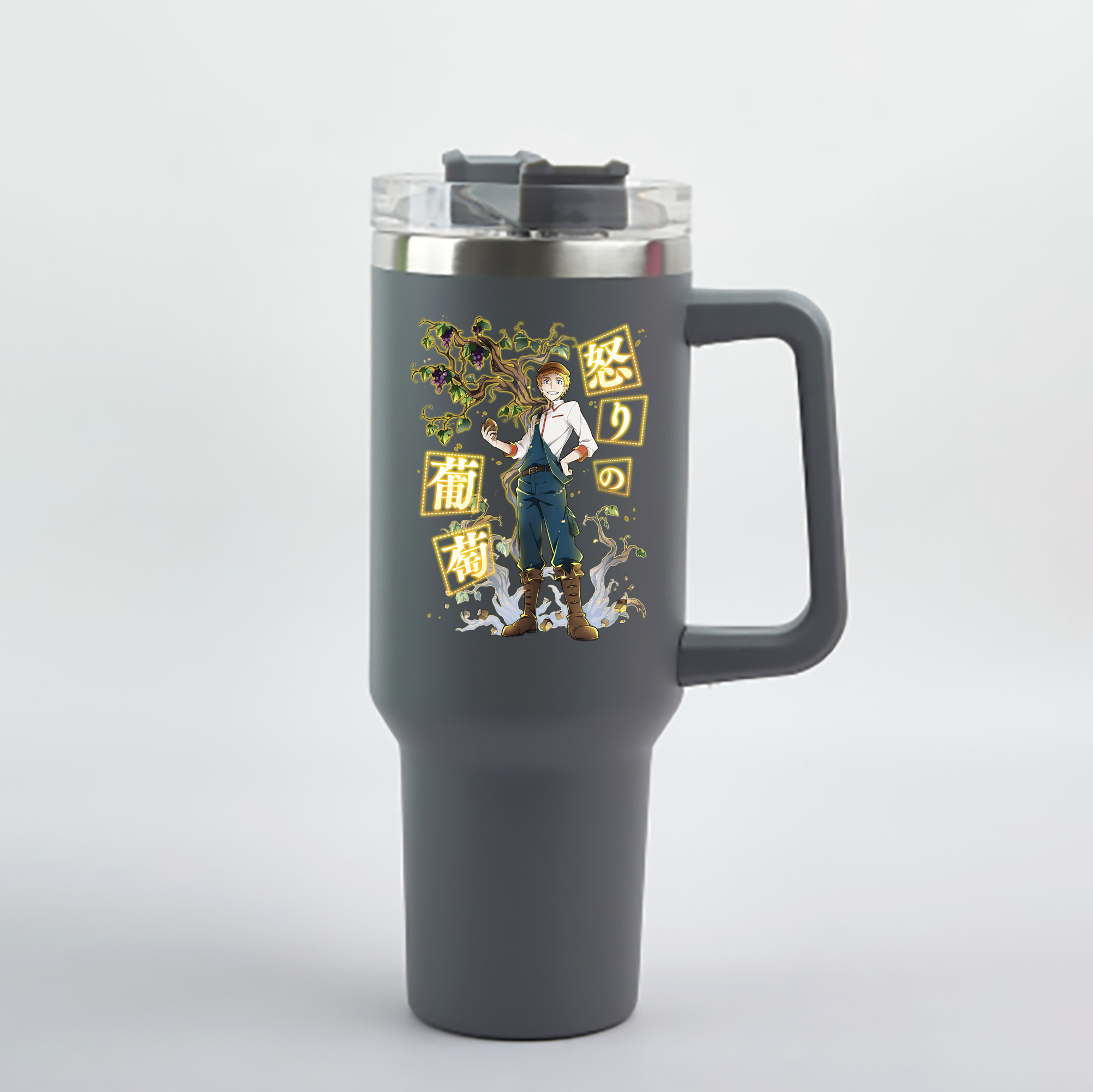 （画像用） 文豪ストレイドッグス Bungo Stray Dogs 1200mL車用タンブラー - クリスタルステッカー（プラスチックストロー付き）