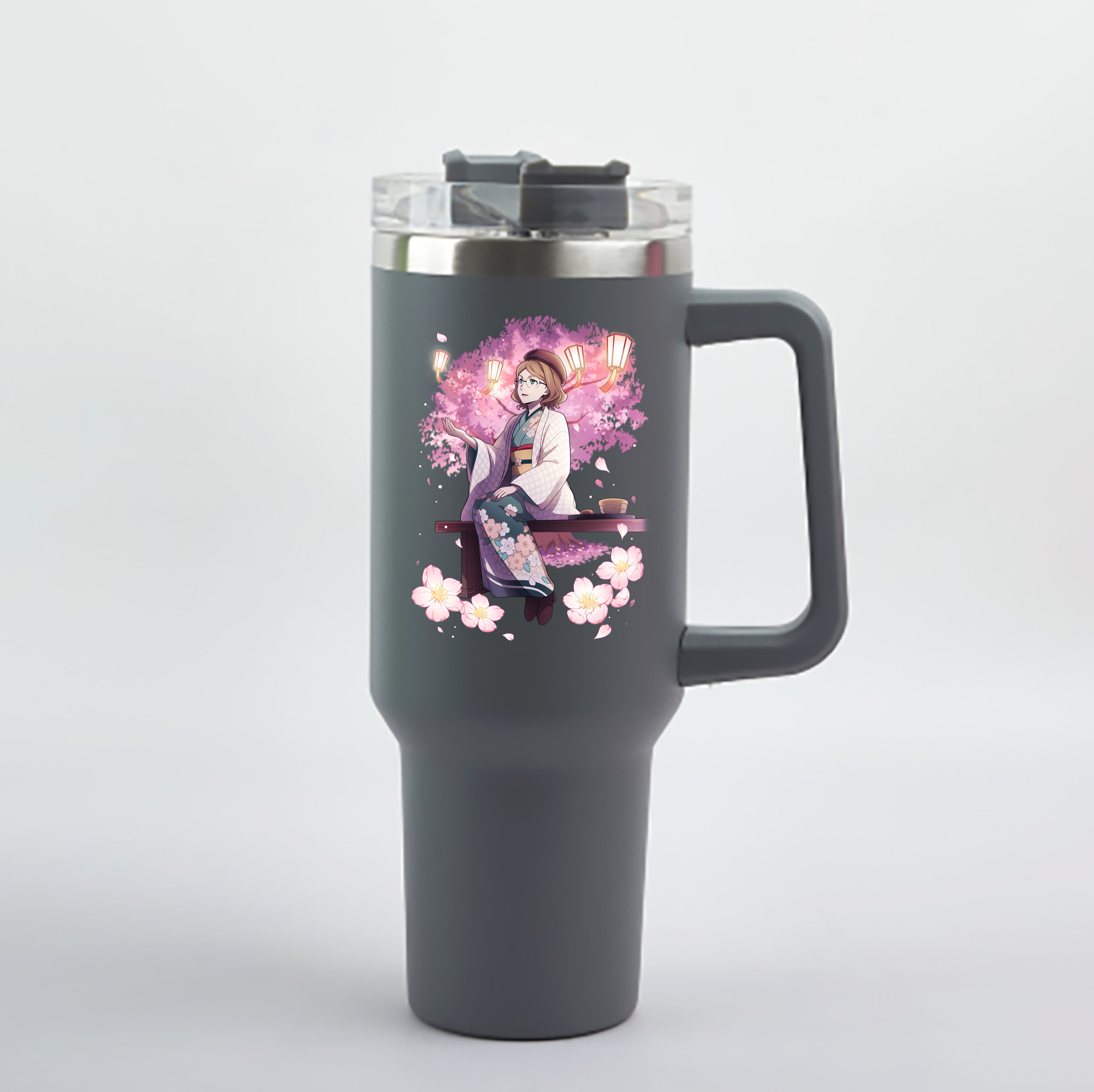 （画像用） 文豪ストレイドッグス Bungo Stray Dogs 1200mL車用タンブラー - クリスタルステッカー（プラスチックストロー付き）
