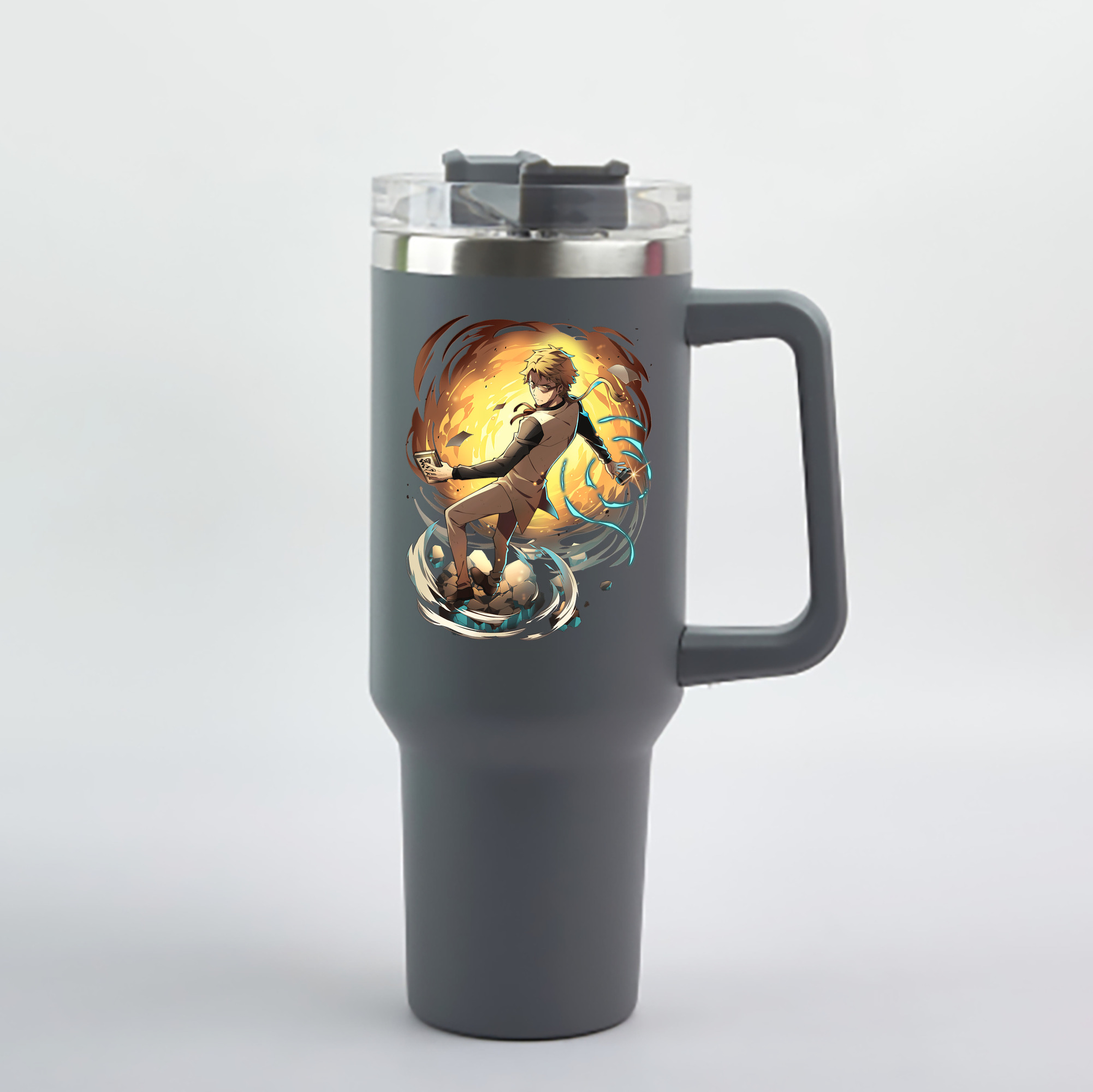 （画像用） 文豪ストレイドッグス Bungo Stray Dogs 1200mL車用タンブラー - クリスタルステッカー（プラスチックストロー付き）