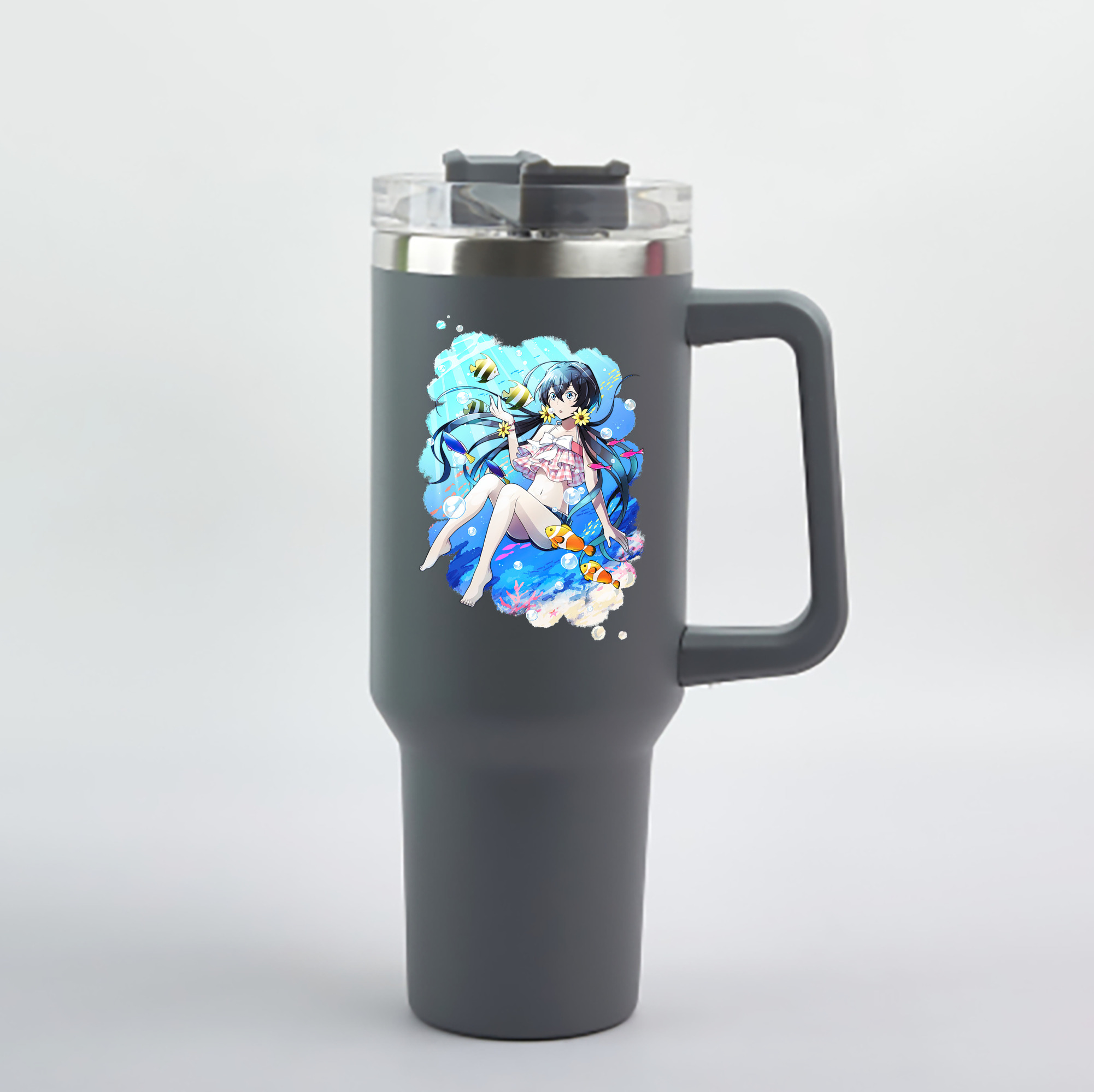 （画像用） 文豪ストレイドッグス Bungo Stray Dogs 1200mL車用タンブラー - クリスタルステッカー（プラスチックストロー付き）