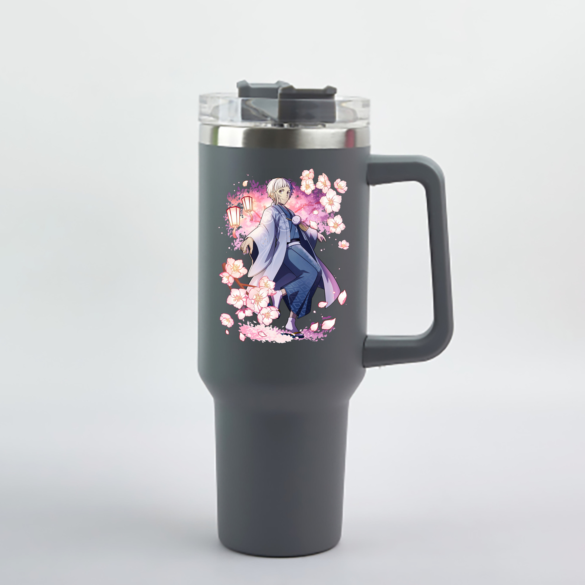（画像用） 文豪ストレイドッグス Bungo Stray Dogs 1200mL車用タンブラー - クリスタルステッカー（プラスチックストロー付き）