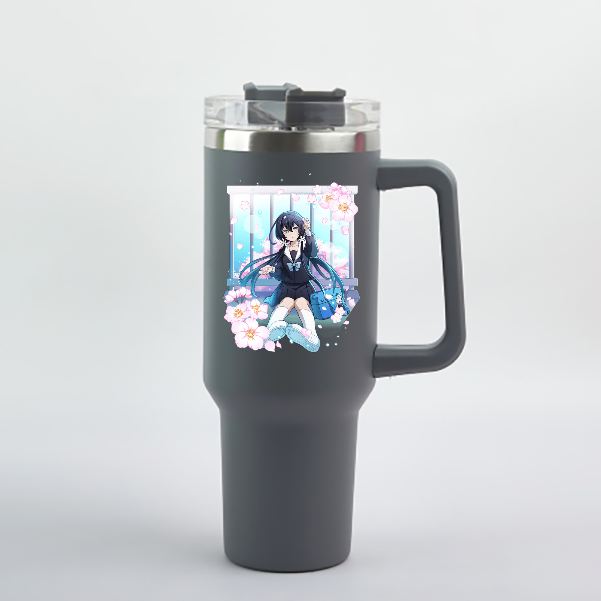 （画像用） 文豪ストレイドッグス Bungo Stray Dogs 1200mL車用タンブラー - クリスタルステッカー（プラスチックストロー付き）