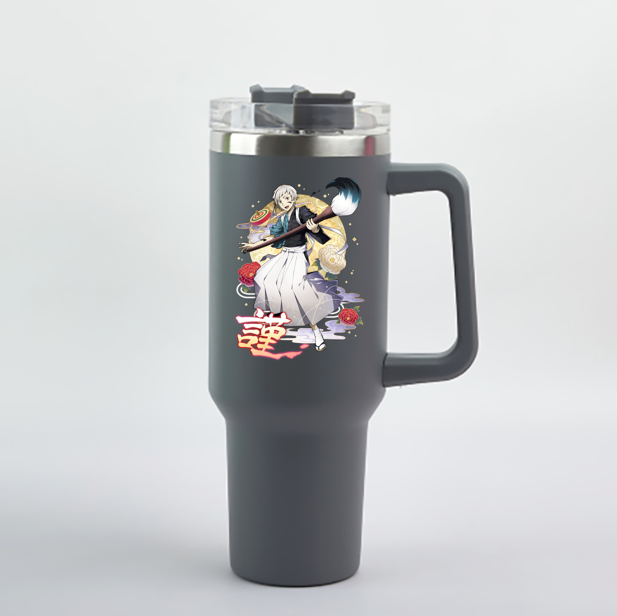（画像用） 文豪ストレイドッグス Bungo Stray Dogs 1200mL車用タンブラー - クリスタルステッカー（プラスチックストロー付き）