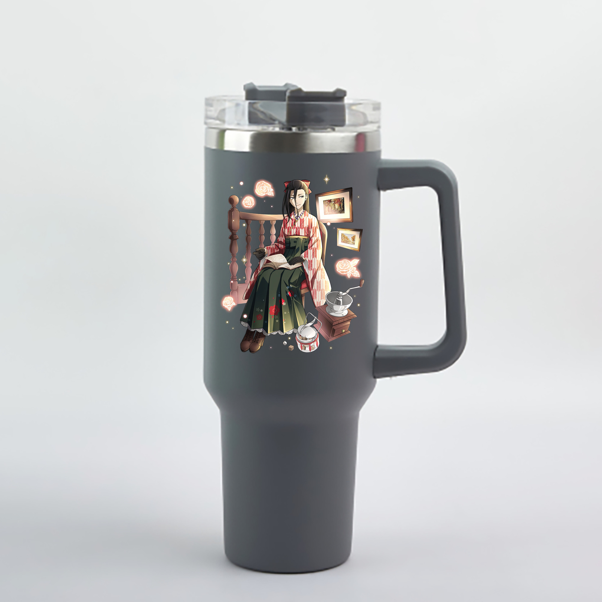 （画像用） 文豪ストレイドッグス Bungo Stray Dogs 1200mL車用タンブラー - クリスタルステッカー（プラスチックストロー付き）