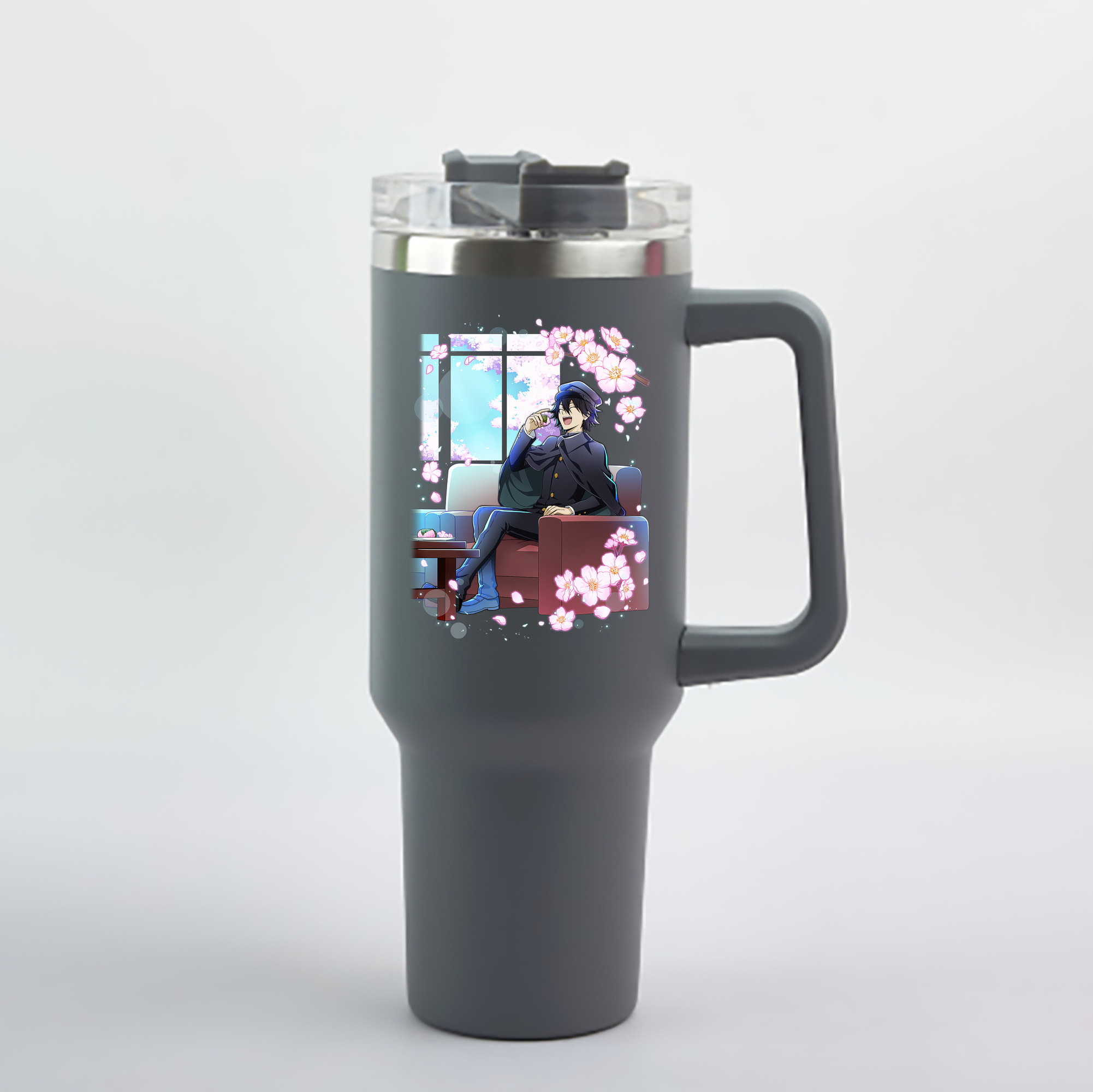 （画像用） 文豪ストレイドッグス Bungo Stray Dogs 1200mL車用タンブラー - クリスタルステッカー（プラスチックストロー付き）