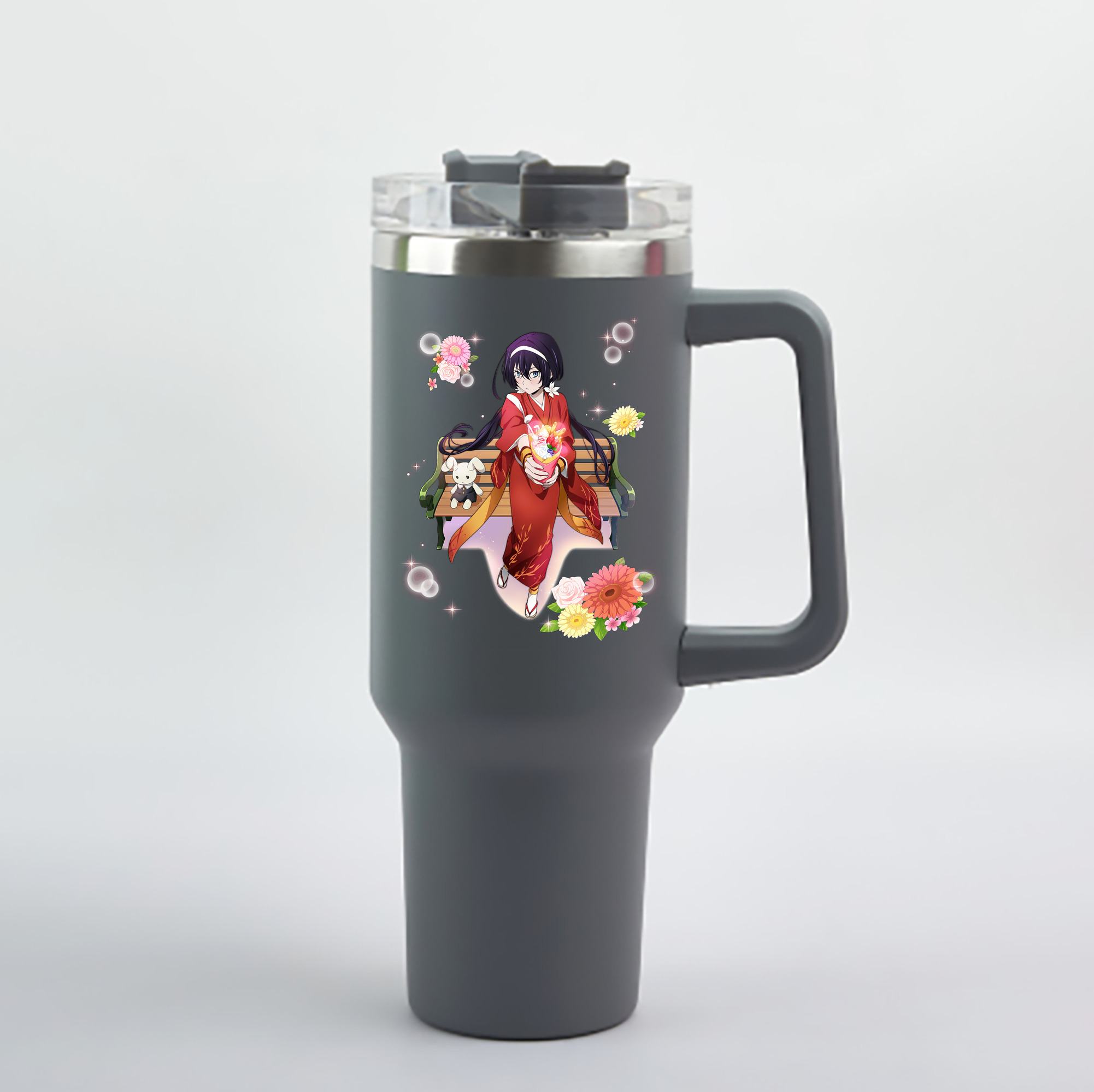 （画像用） 文豪ストレイドッグス Bungo Stray Dogs 1200mL車用タンブラー - クリスタルステッカー（プラスチックストロー付き）