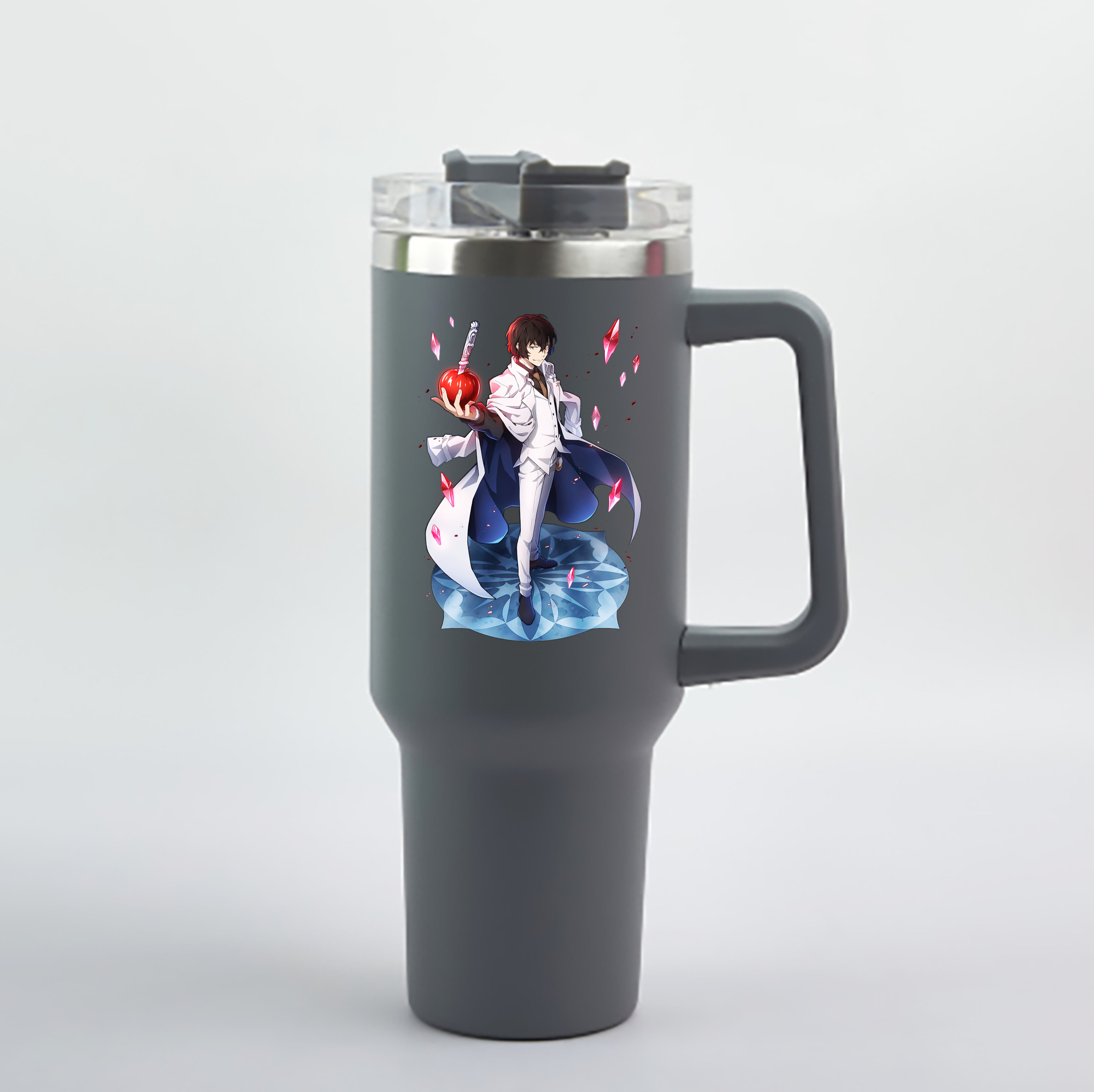 （画像用） 文豪ストレイドッグス Bungo Stray Dogs 1200mL車用タンブラー - クリスタルステッカー（プラスチックストロー付き）