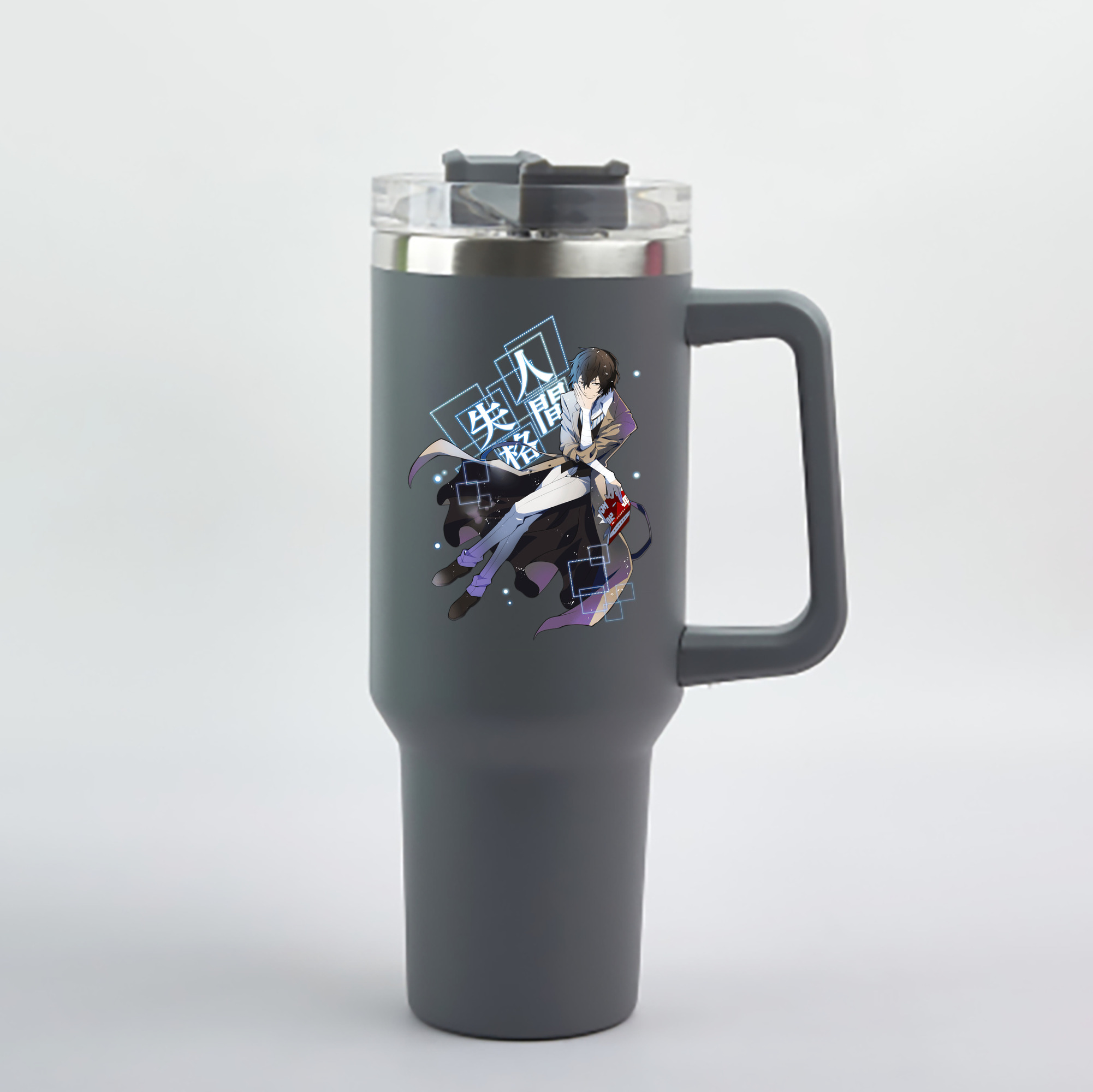（画像用） 文豪ストレイドッグス Bungo Stray Dogs 1200mL車用タンブラー - クリスタルステッカー（プラスチックストロー付き）