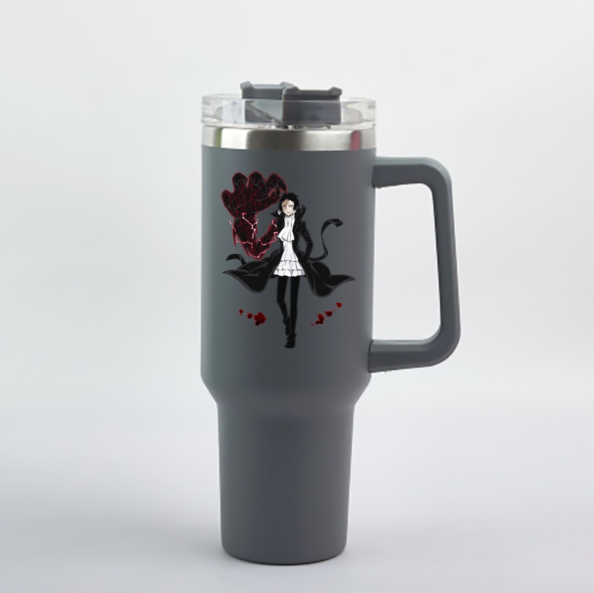 （画像用） 文豪ストレイドッグス Bungo Stray Dogs 1200mL車用タンブラー - クリスタルステッカー（プラスチックストロー付き）