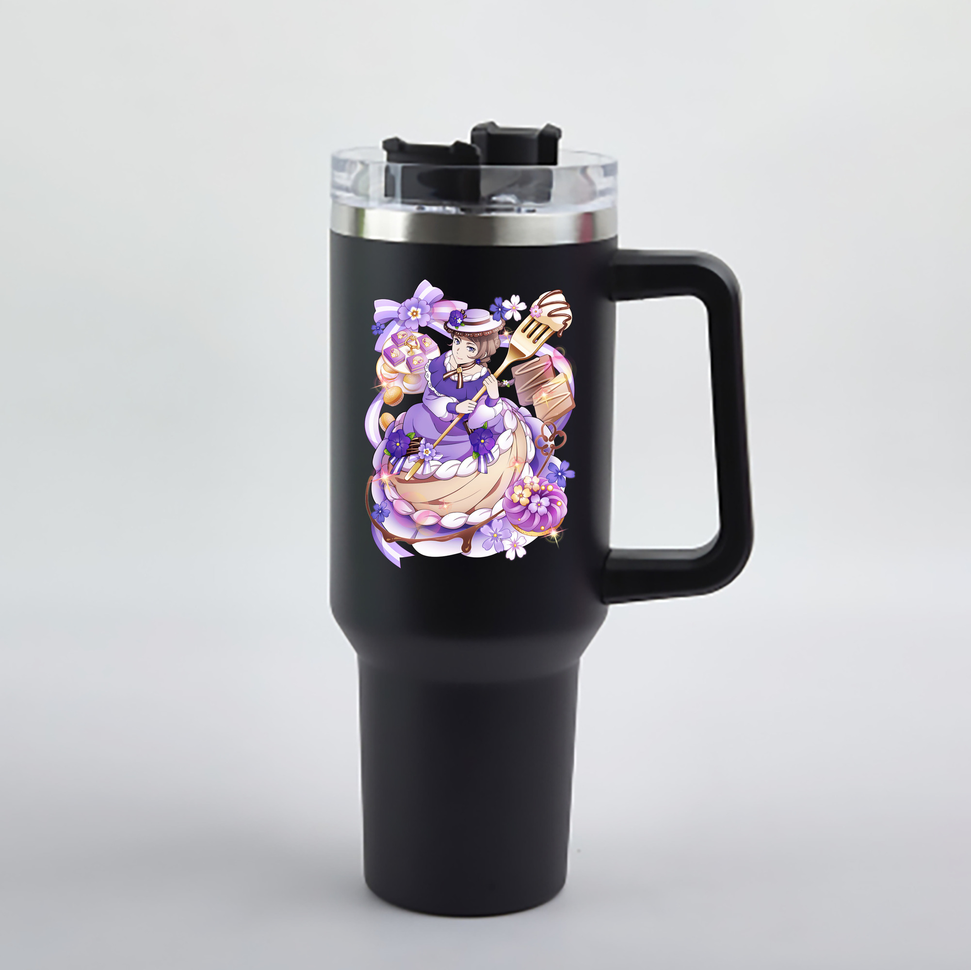 （画像用） 文豪ストレイドッグス Bungo Stray Dogs 1200mL車用タンブラー - クリスタルステッカー（プラスチックストロー付き）