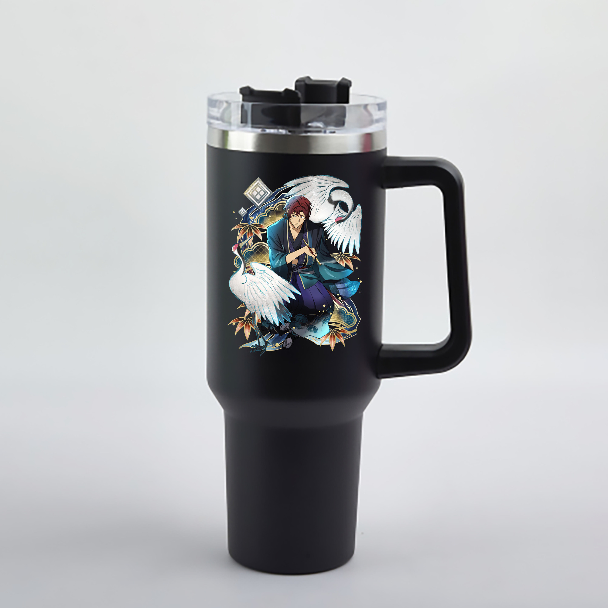 （画像用） 文豪ストレイドッグス Bungo Stray Dogs 1200mL車用タンブラー - クリスタルステッカー（プラスチックストロー付き）