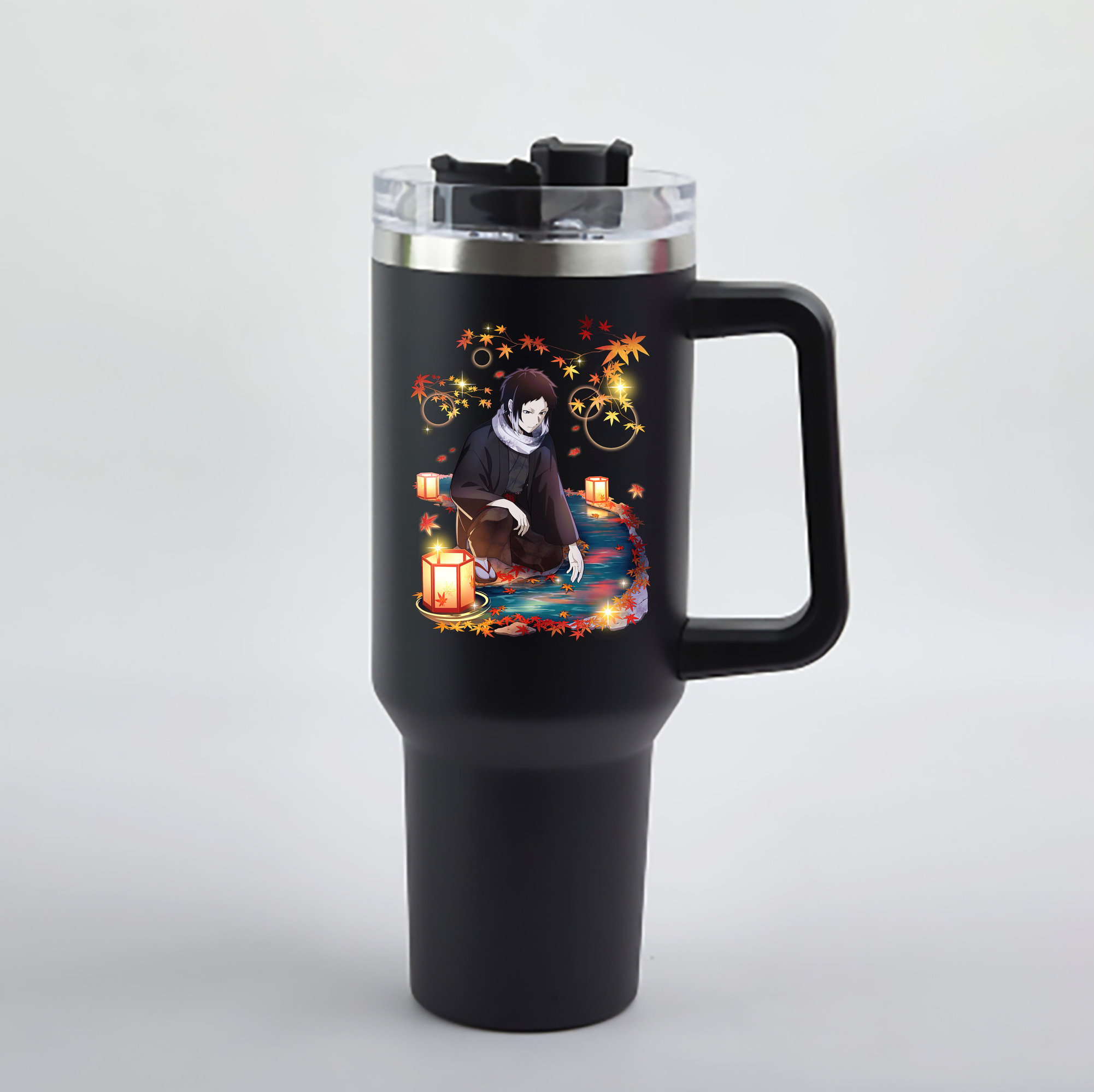 （画像用） 文豪ストレイドッグス Bungo Stray Dogs 1200mL車用タンブラー - クリスタルステッカー（プラスチックストロー付き）