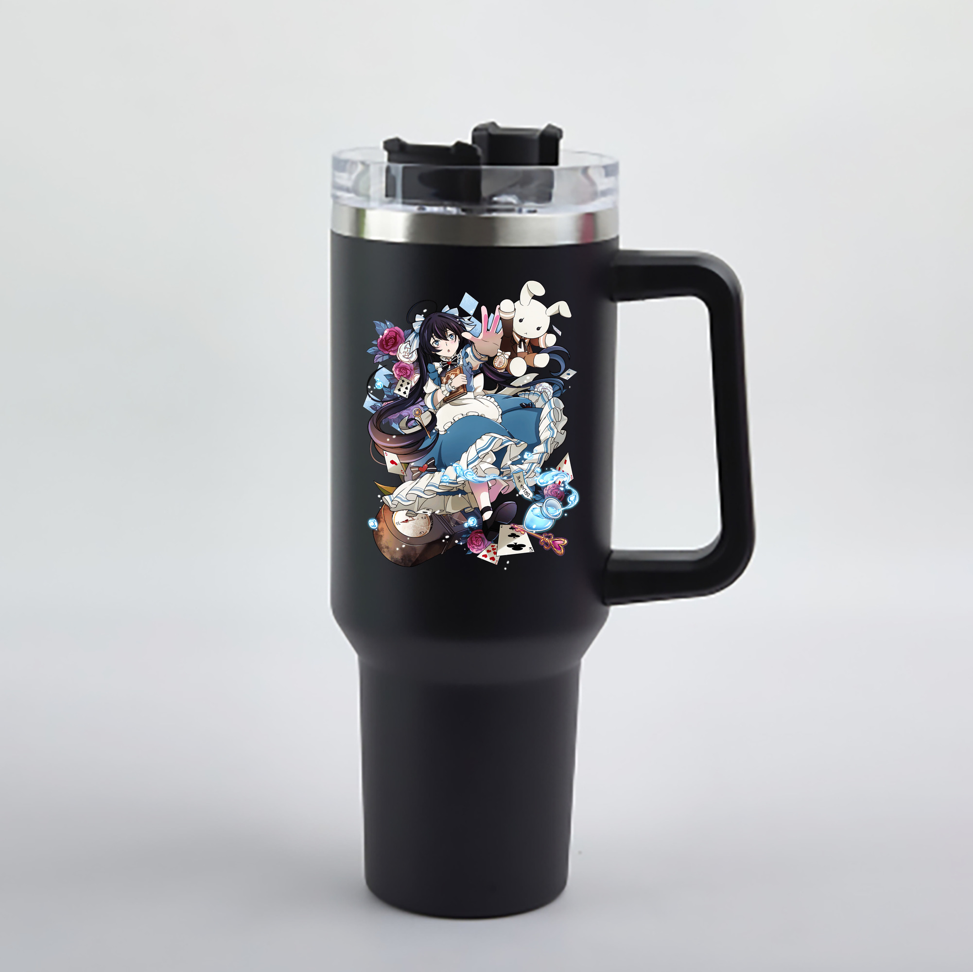 （画像用） 文豪ストレイドッグス Bungo Stray Dogs 1200mL車用タンブラー - クリスタルステッカー（プラスチックストロー付き）