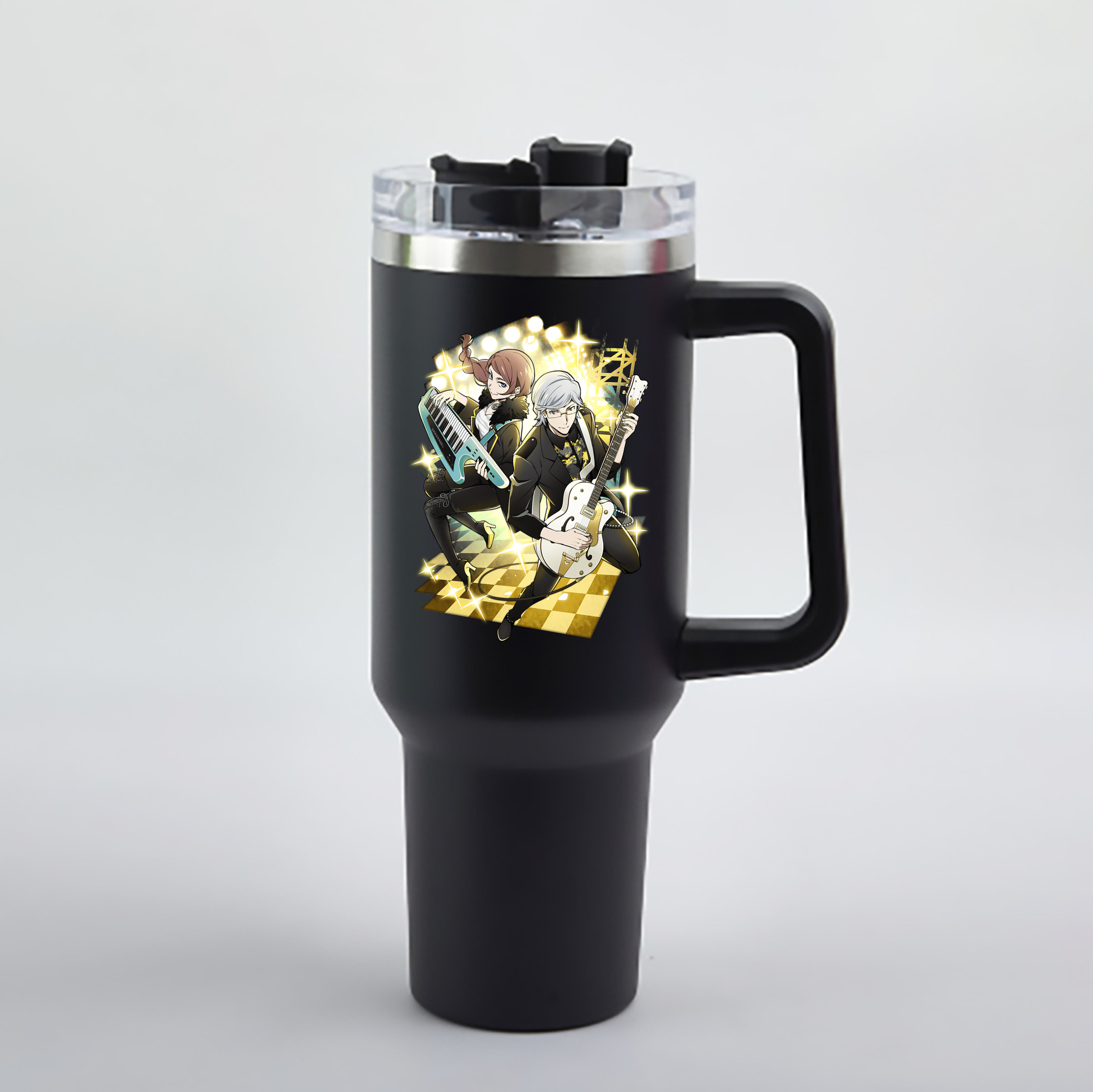 （画像用） 文豪ストレイドッグス Bungo Stray Dogs 1200mL車用タンブラー - クリスタルステッカー（プラスチックストロー付き）