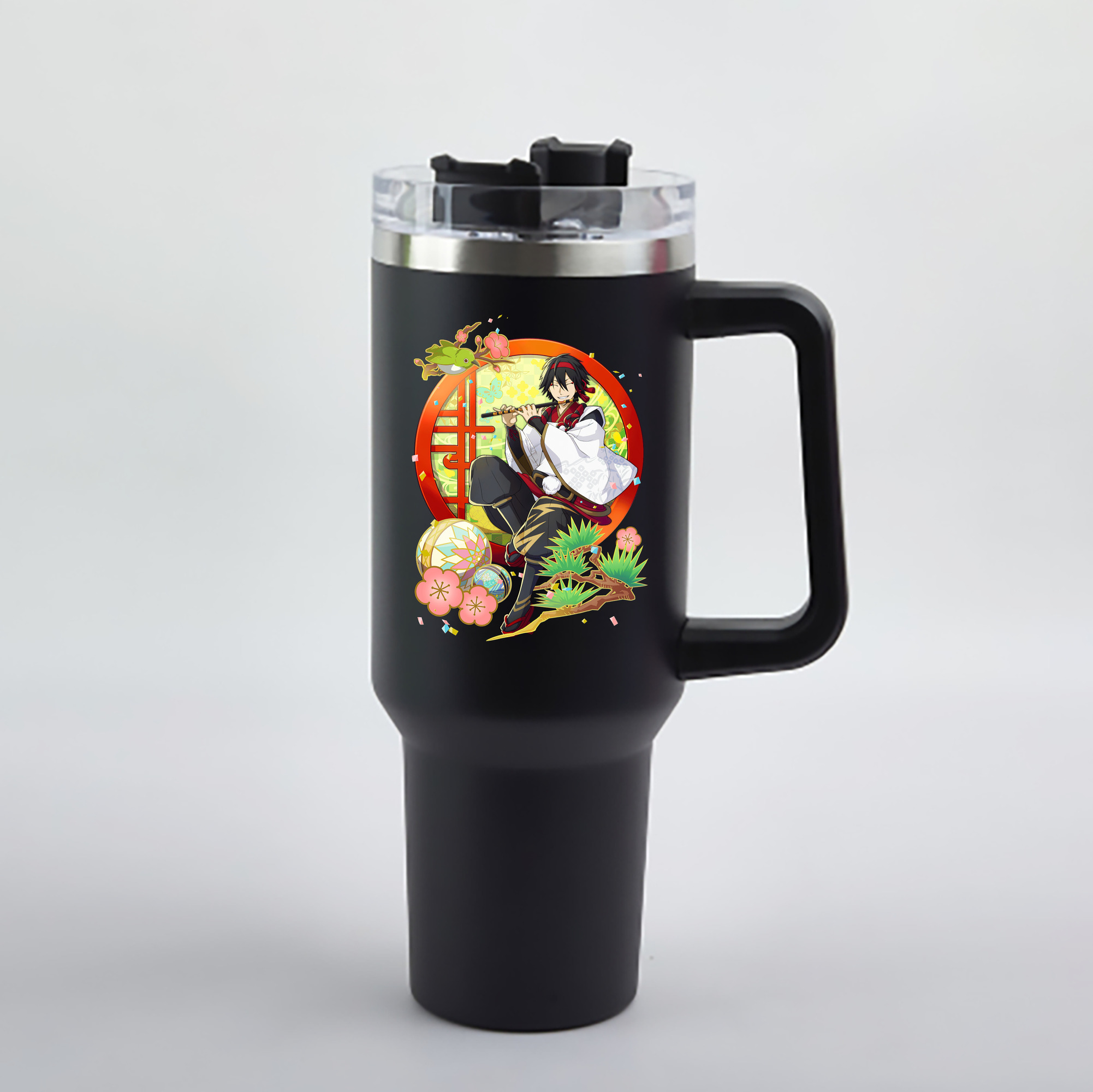 （画像用） 文豪ストレイドッグス Bungo Stray Dogs 1200mL車用タンブラー - クリスタルステッカー（プラスチックストロー付き）