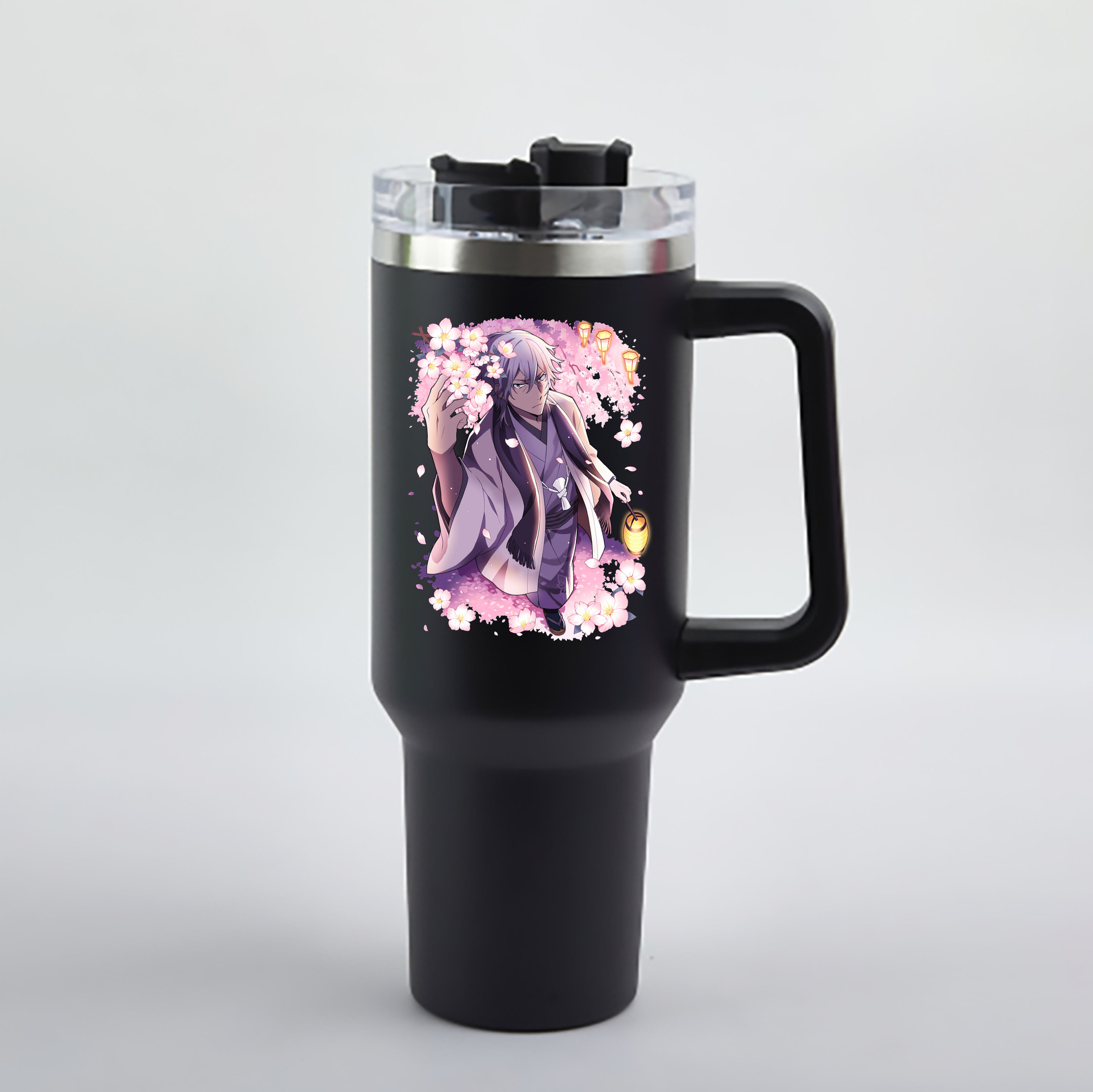 （画像用） 文豪ストレイドッグス Bungo Stray Dogs 1200mL車用タンブラー - クリスタルステッカー（プラスチックストロー付き）