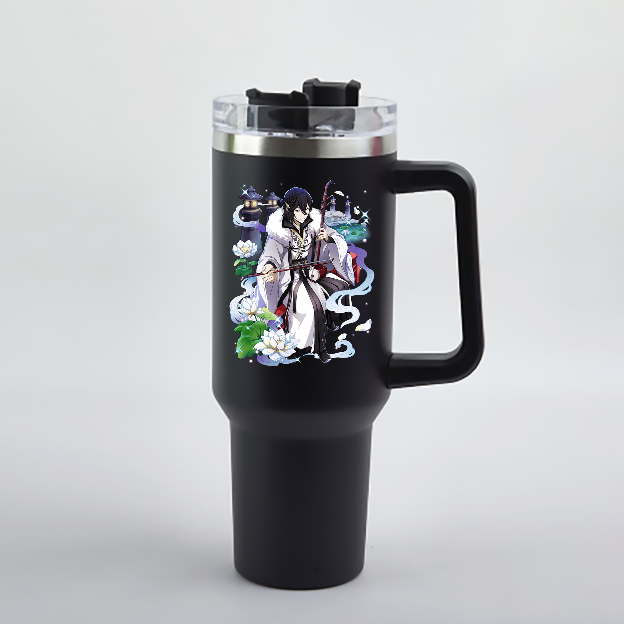 （画像用） 文豪ストレイドッグス Bungo Stray Dogs 1200mL車用タンブラー - クリスタルステッカー（プラスチックストロー付き）