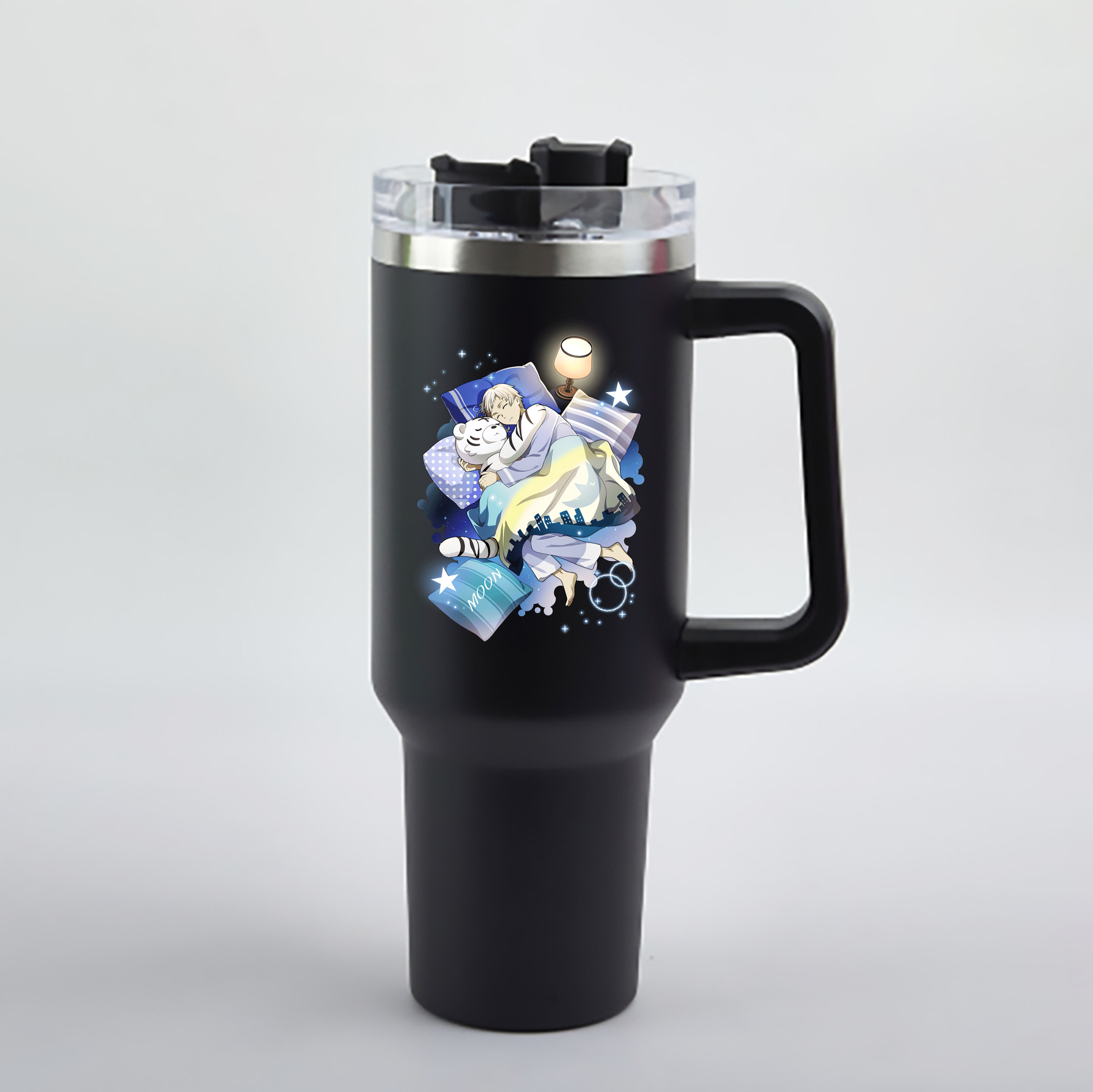 （画像用） 文豪ストレイドッグス Bungo Stray Dogs 1200mL車用タンブラー - クリスタルステッカー（プラスチックストロー付き）
