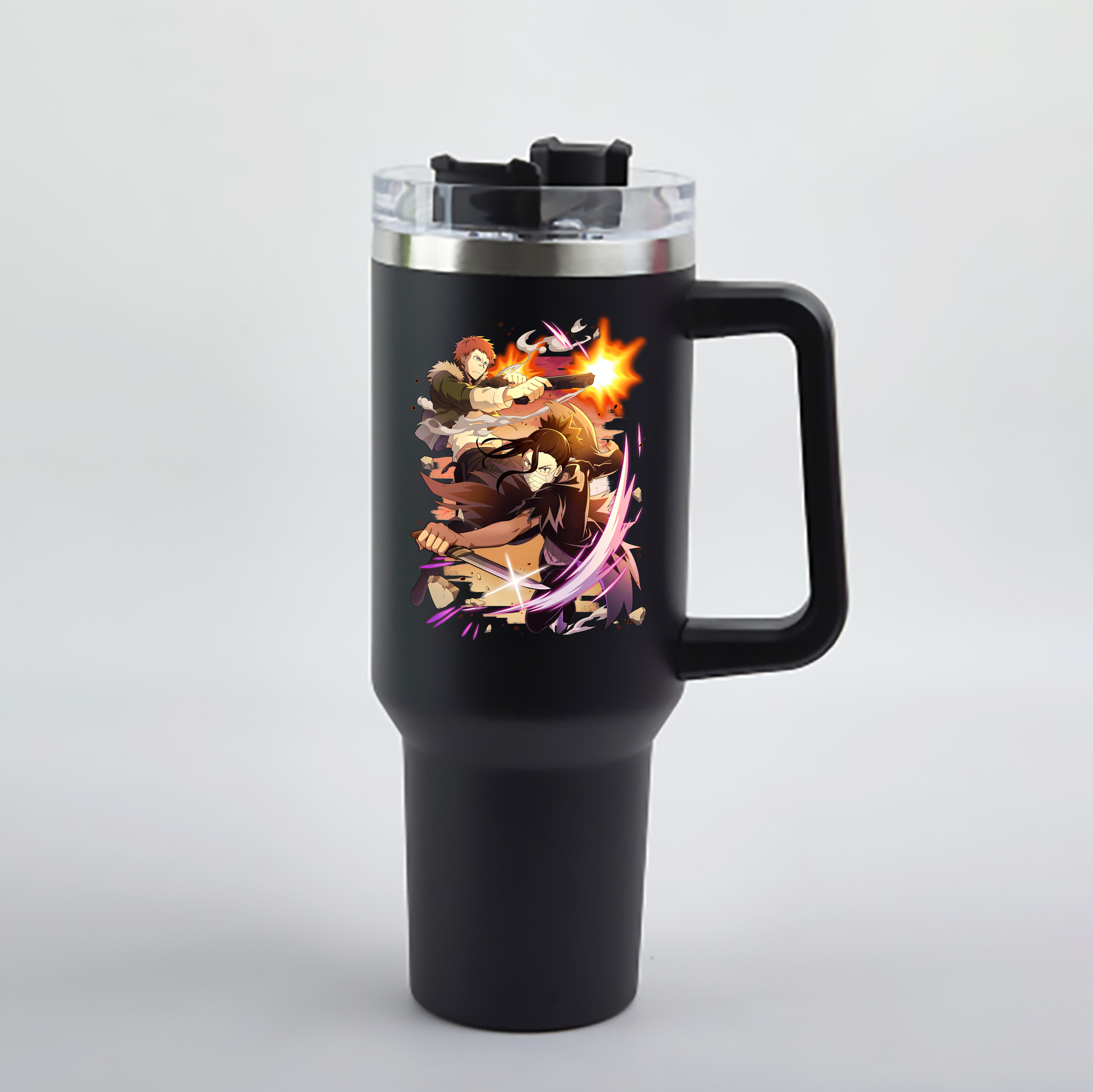 （画像用） 文豪ストレイドッグス Bungo Stray Dogs 1200mL車用タンブラー - クリスタルステッカー（プラスチックストロー付き）