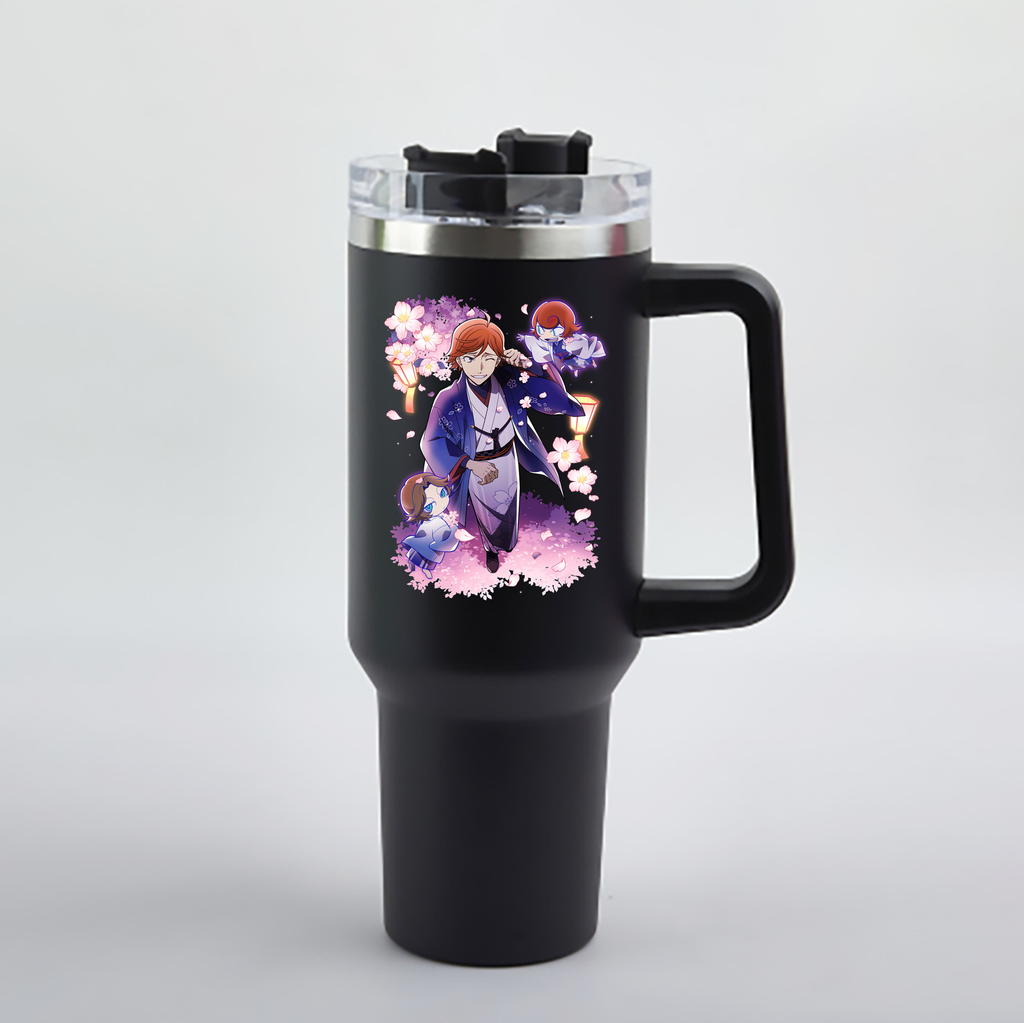 （画像用） 文豪ストレイドッグス Bungo Stray Dogs 1200mL車用タンブラー - クリスタルステッカー（プラスチックストロー付き）