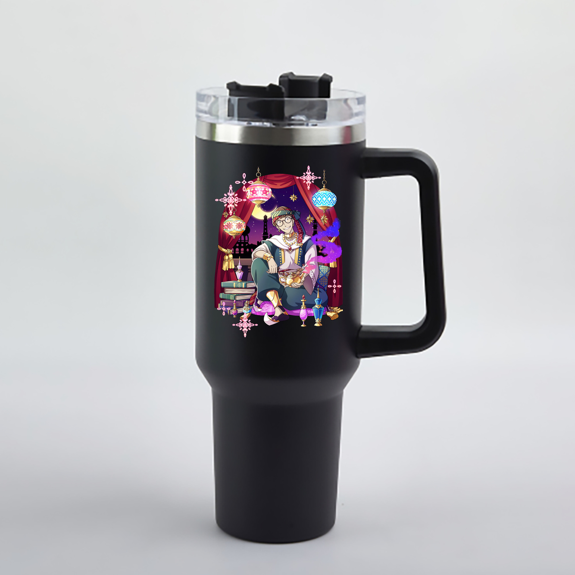 （画像用） 文豪ストレイドッグス Bungo Stray Dogs 1200mL車用タンブラー - クリスタルステッカー（プラスチックストロー付き）