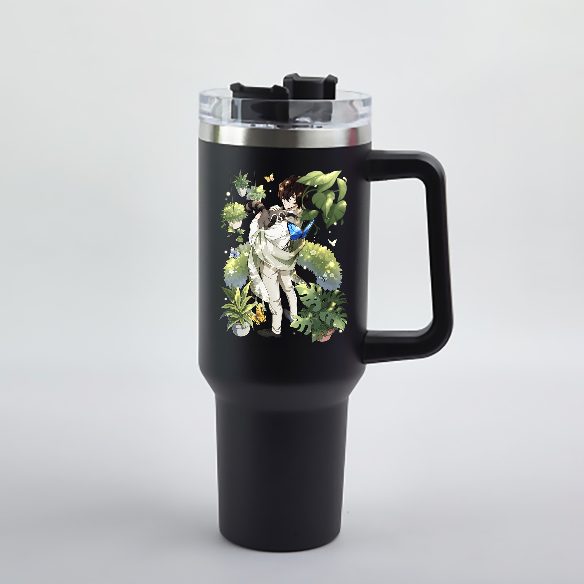 （画像用） 文豪ストレイドッグス Bungo Stray Dogs 1200mL車用タンブラー - クリスタルステッカー（プラスチックストロー付き）