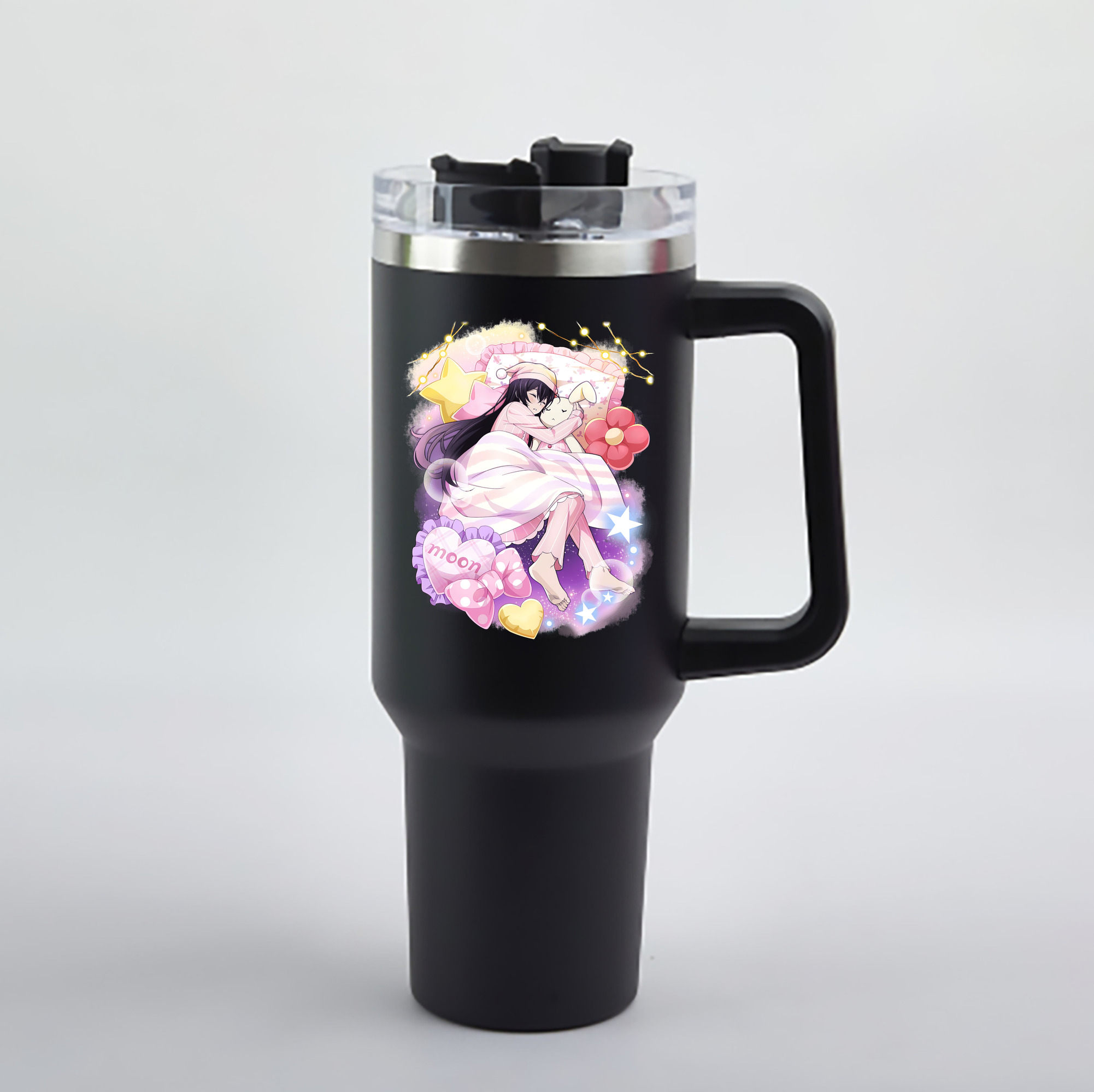 （画像用） 文豪ストレイドッグス Bungo Stray Dogs 1200mL車用タンブラー - クリスタルステッカー（プラスチックストロー付き）
