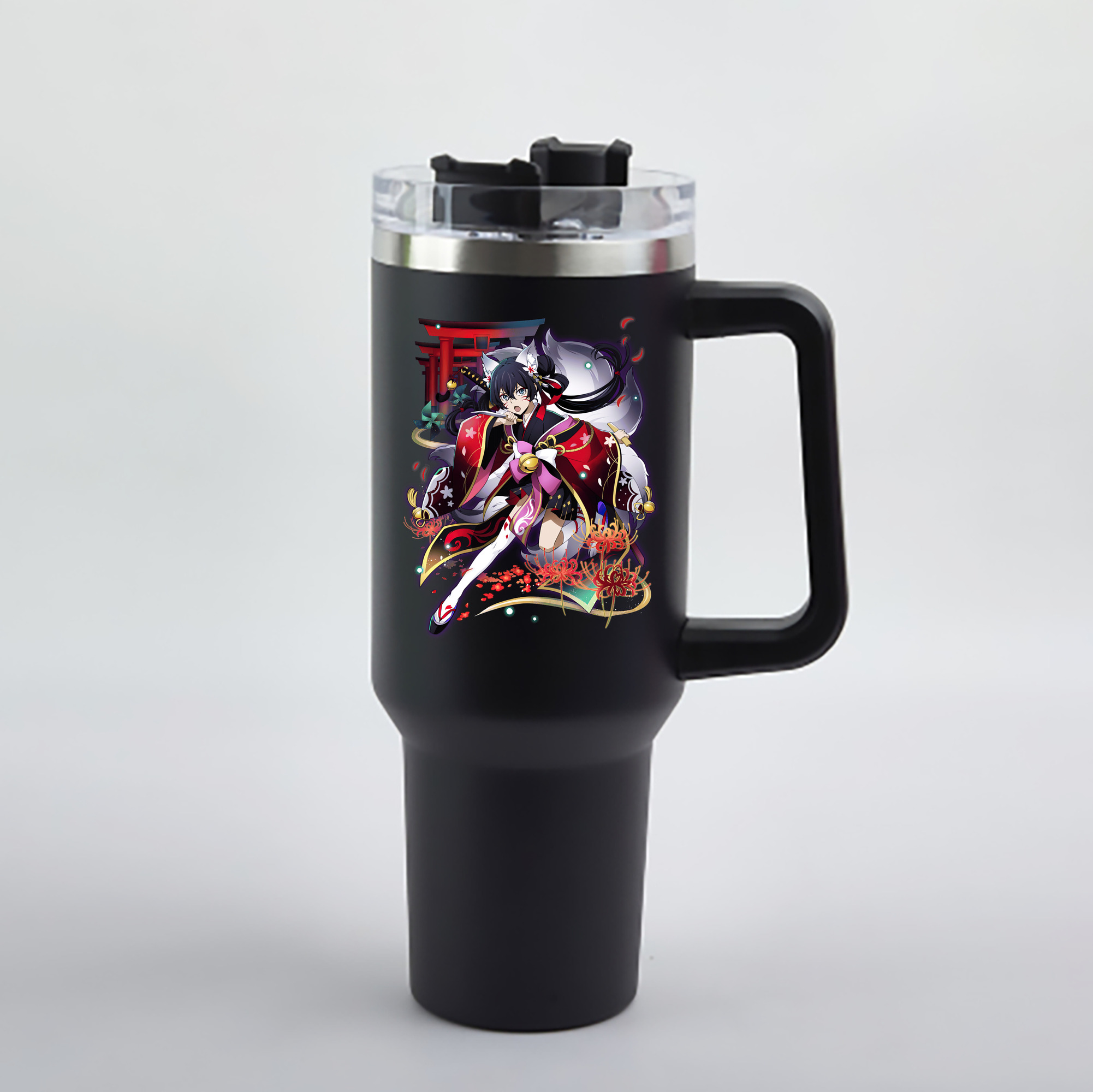 （画像用） 文豪ストレイドッグス Bungo Stray Dogs 1200mL車用タンブラー - クリスタルステッカー（プラスチックストロー付き）