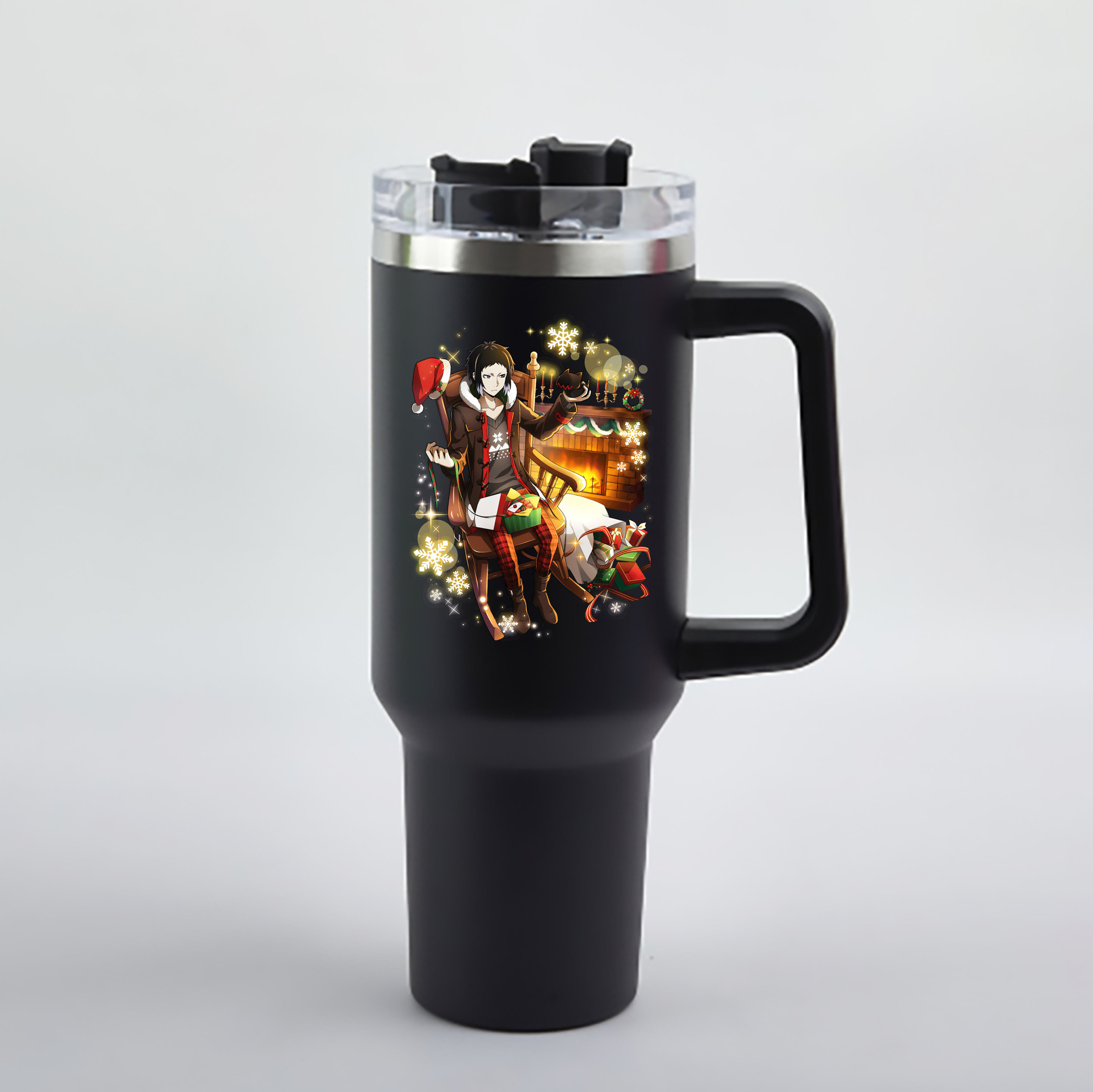 （画像用） 文豪ストレイドッグス Bungo Stray Dogs 1200mL車用タンブラー - クリスタルステッカー（プラスチックストロー付き）