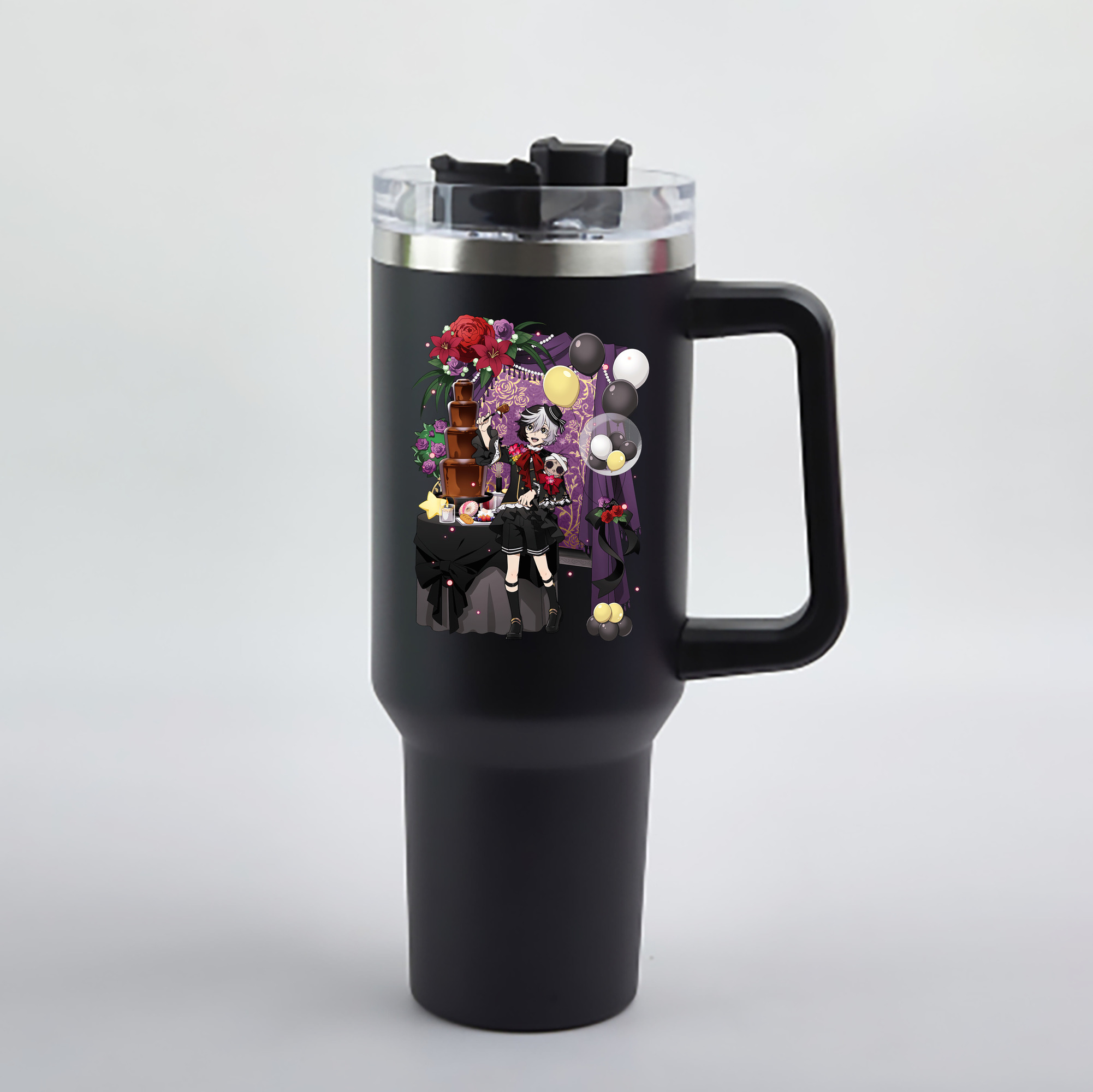 （画像用） 文豪ストレイドッグス Bungo Stray Dogs 1200mL車用タンブラー - クリスタルステッカー（プラスチックストロー付き）