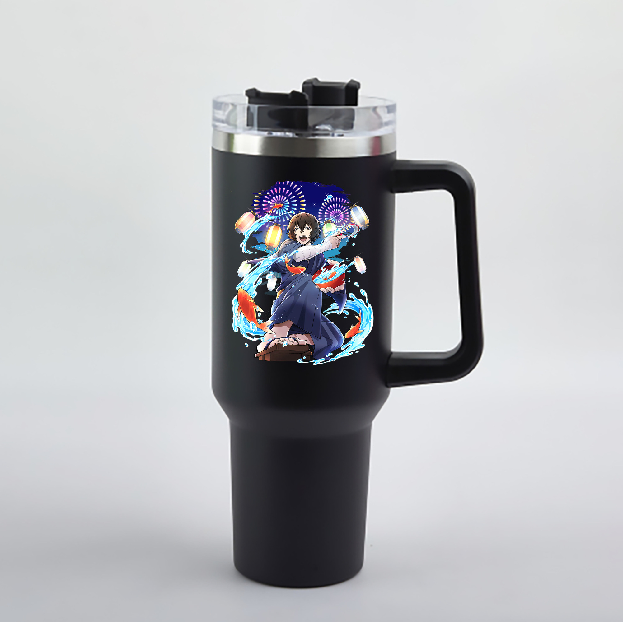（画像用） 文豪ストレイドッグス Bungo Stray Dogs 1200mL車用タンブラー - クリスタルステッカー（プラスチックストロー付き）