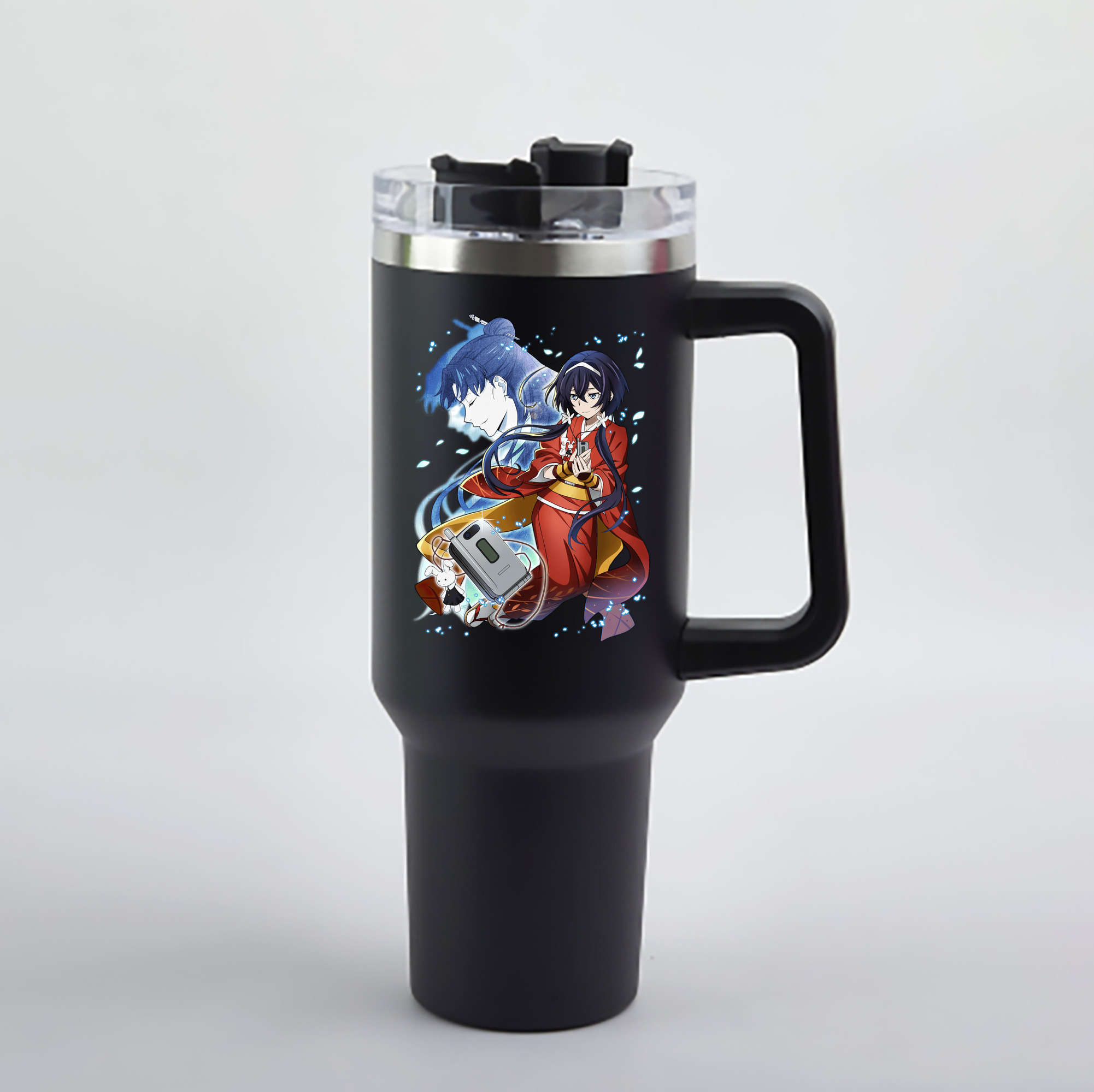 （画像用） 文豪ストレイドッグス Bungo Stray Dogs 1200mL車用タンブラー - クリスタルステッカー（プラスチックストロー付き）