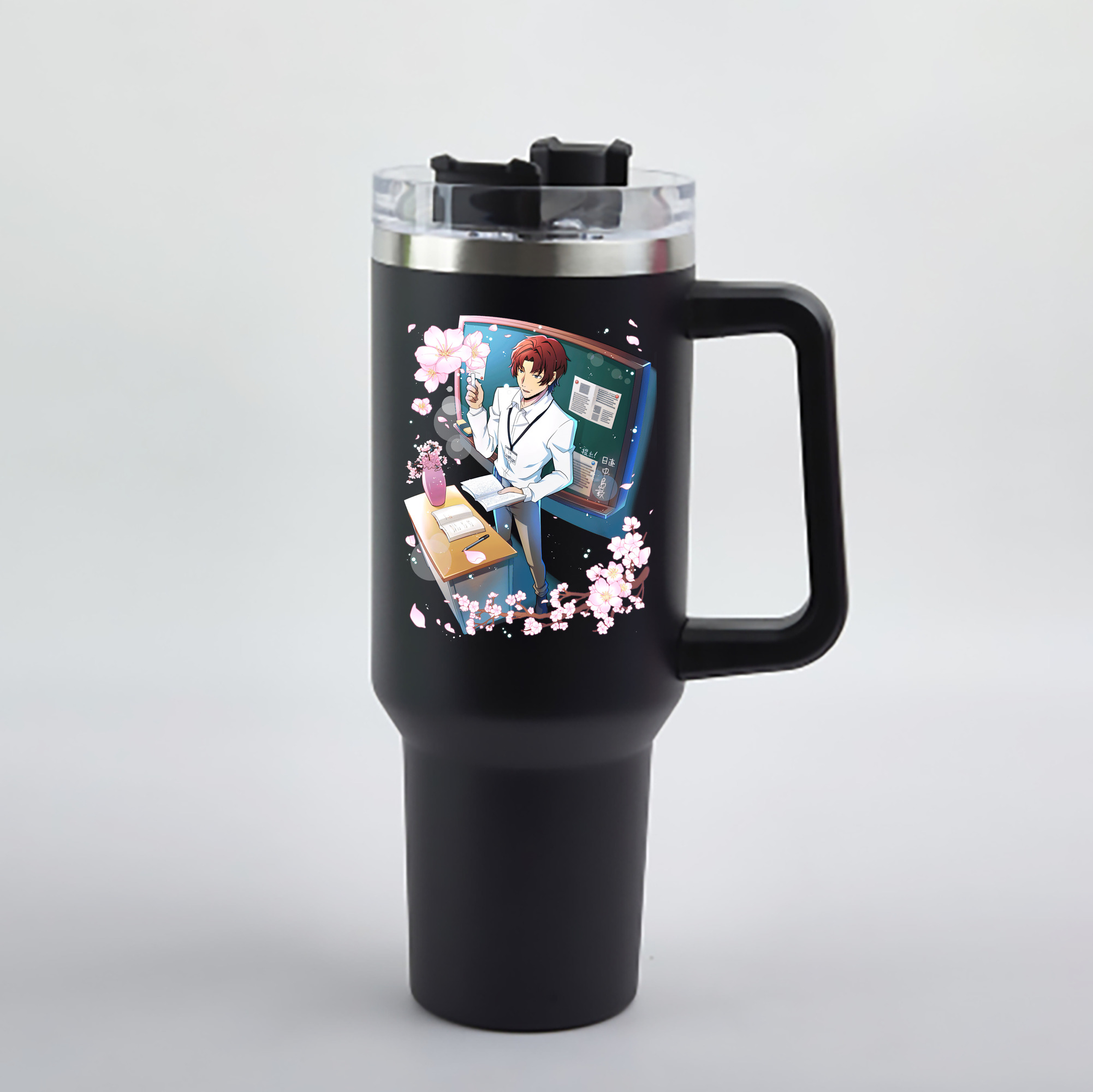 （画像用） 文豪ストレイドッグス Bungo Stray Dogs 1200mL車用タンブラー - クリスタルステッカー（プラスチックストロー付き）