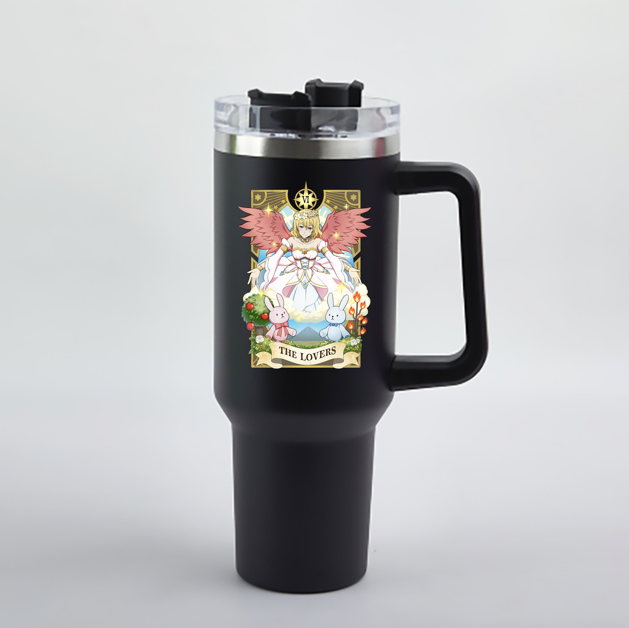 （画像用） 文豪ストレイドッグス Bungo Stray Dogs 1200mL車用タンブラー - クリスタルステッカー（プラスチックストロー付き）
