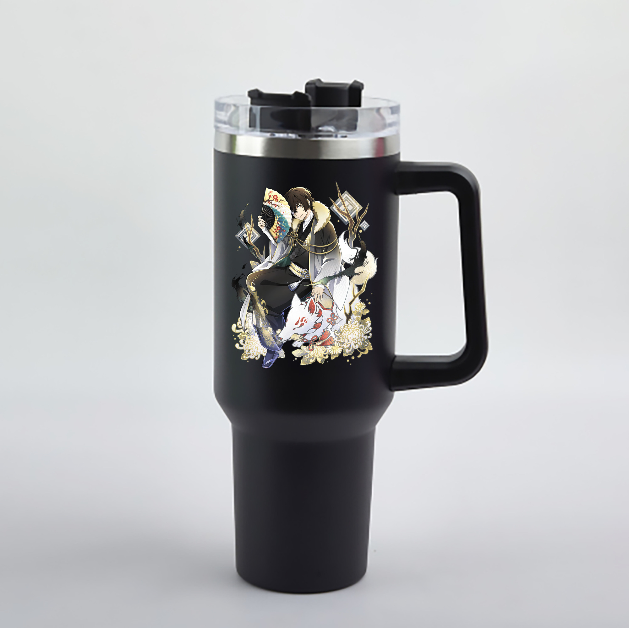 （画像用） 文豪ストレイドッグス Bungo Stray Dogs 1200mL車用タンブラー - クリスタルステッカー（プラスチックストロー付き）