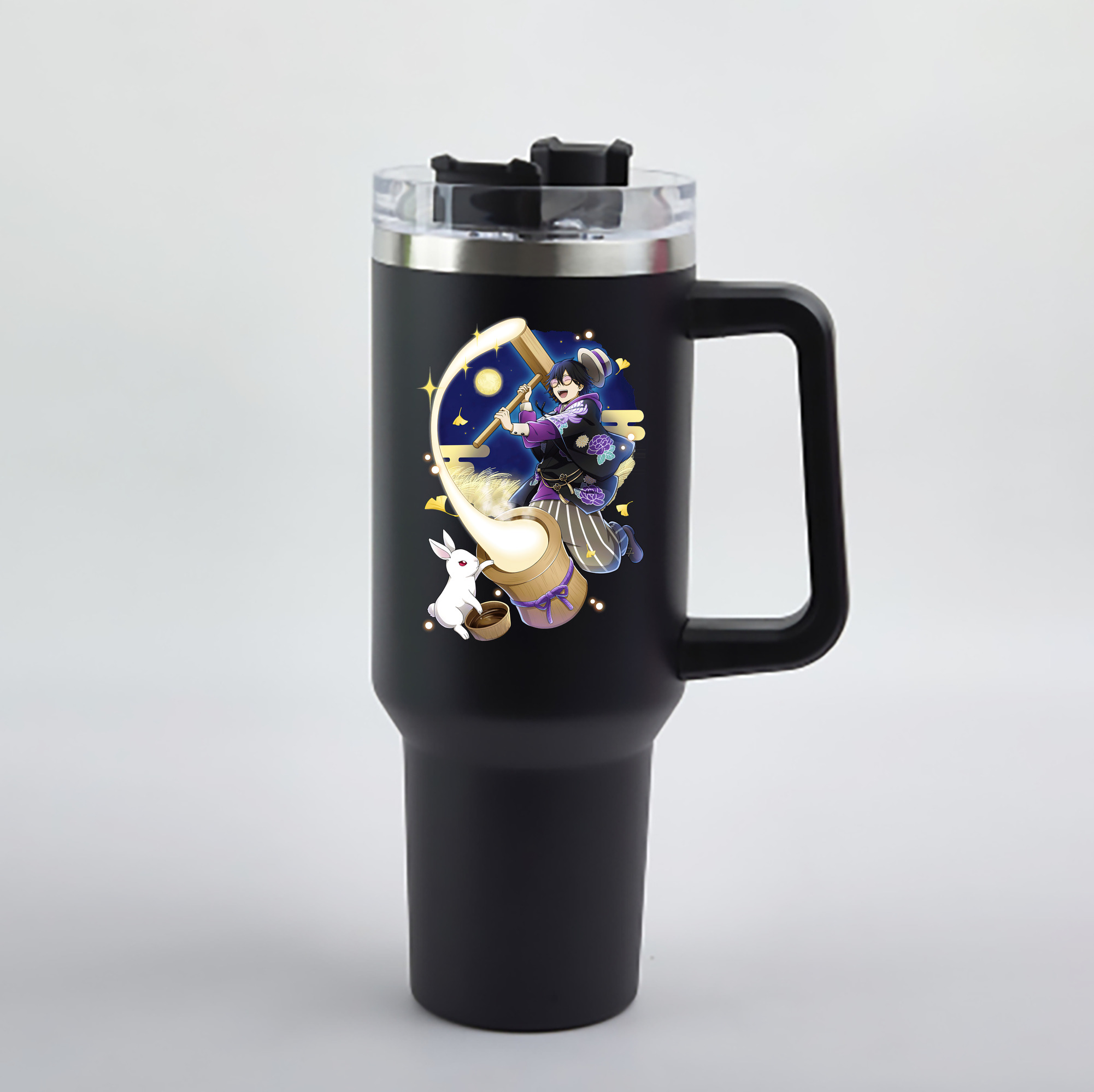 （画像用） 文豪ストレイドッグス Bungo Stray Dogs 1200mL車用タンブラー - クリスタルステッカー（プラスチックストロー付き）